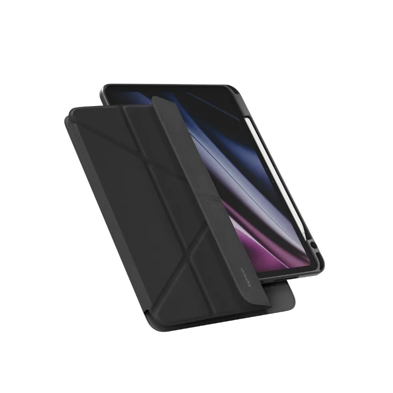 Epico TechGrain Spin 2-in-1 Flip Case for iPad Pro 12.9" (3-6 Gen) / Air 13" (M2-M4) - Black