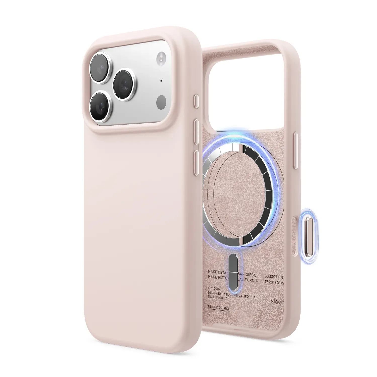 elago MagSafe-kompatibilis iPhone 17 Pro szilikontok - rózsaszín