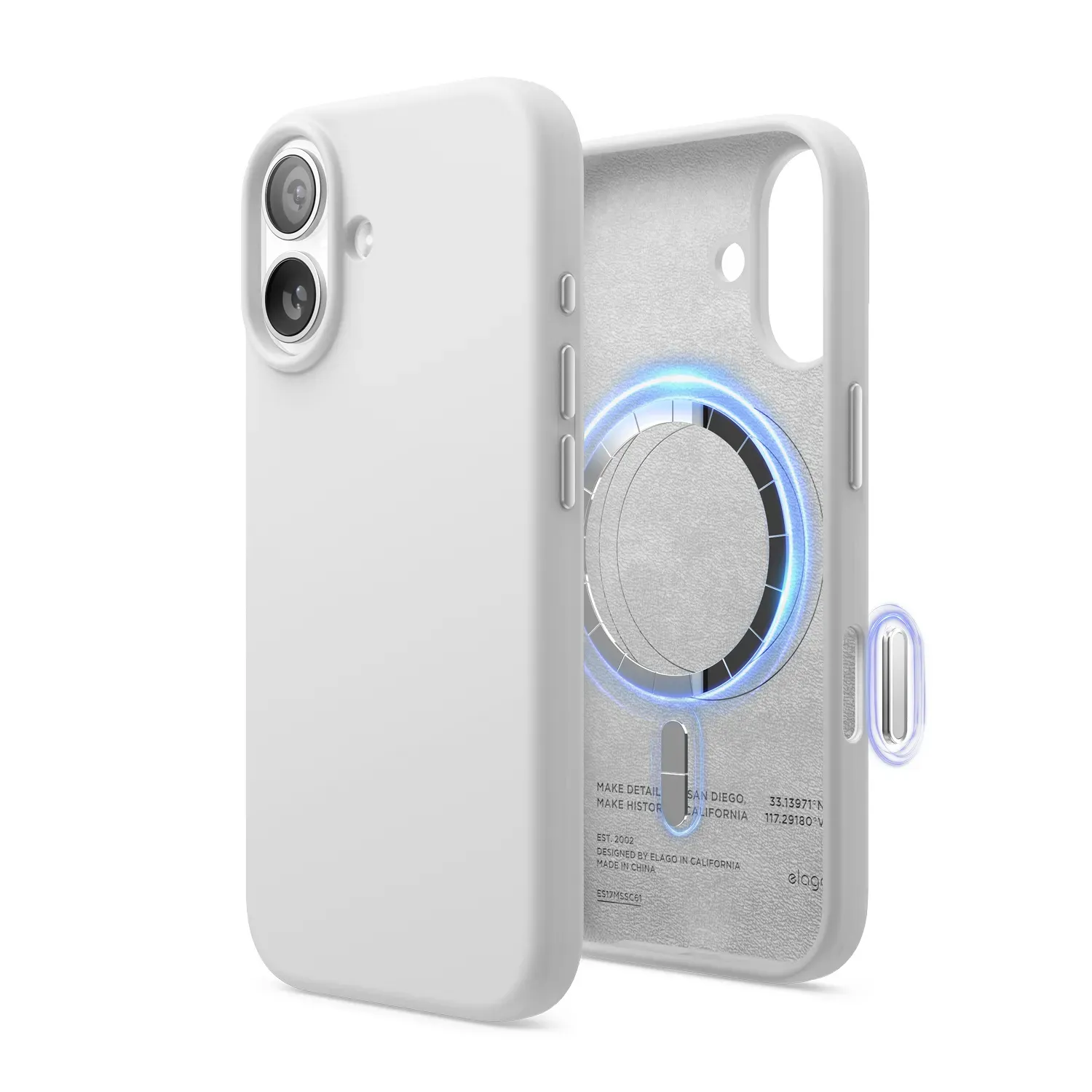 elago MagSafe-kompatibilis iPhone 17 szilikontok - fehér