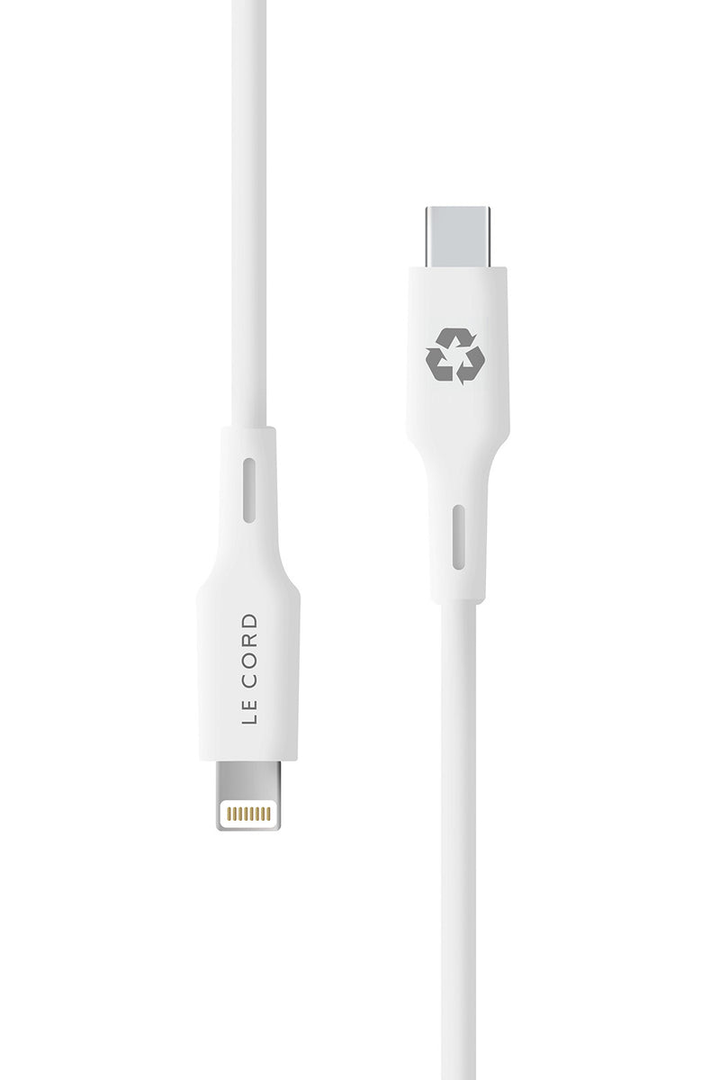 LeCord Ghost NET USB-C - Lightning kábel 1.2m - fehér