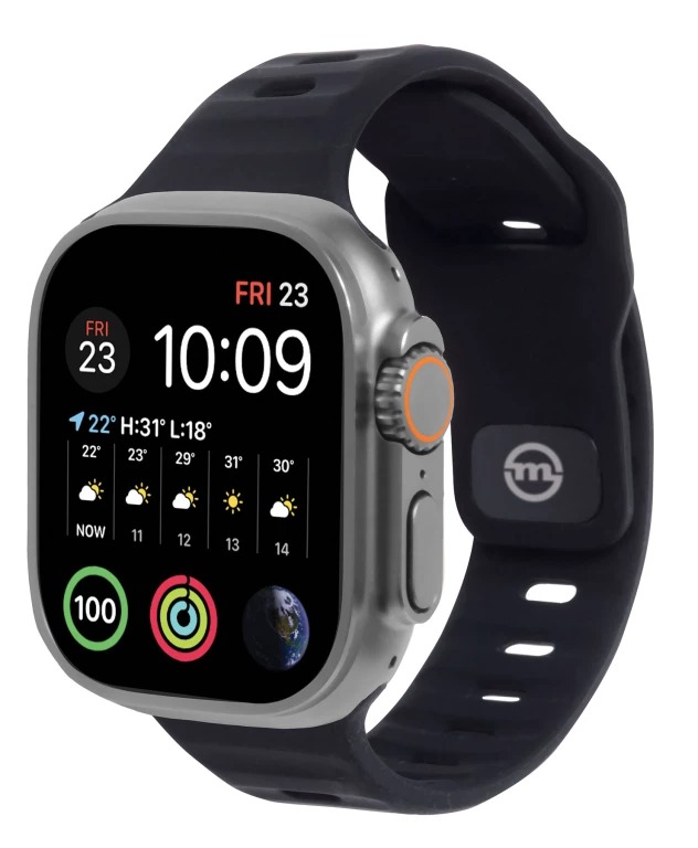 Mobile Origin Apple Watch 42/44/45/49mm sportszíj - fekete