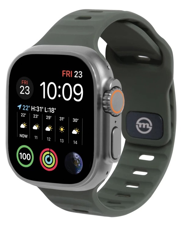 Mobile Origin Apple Watch 42/44/45/49mm sportszíj - olivazöld