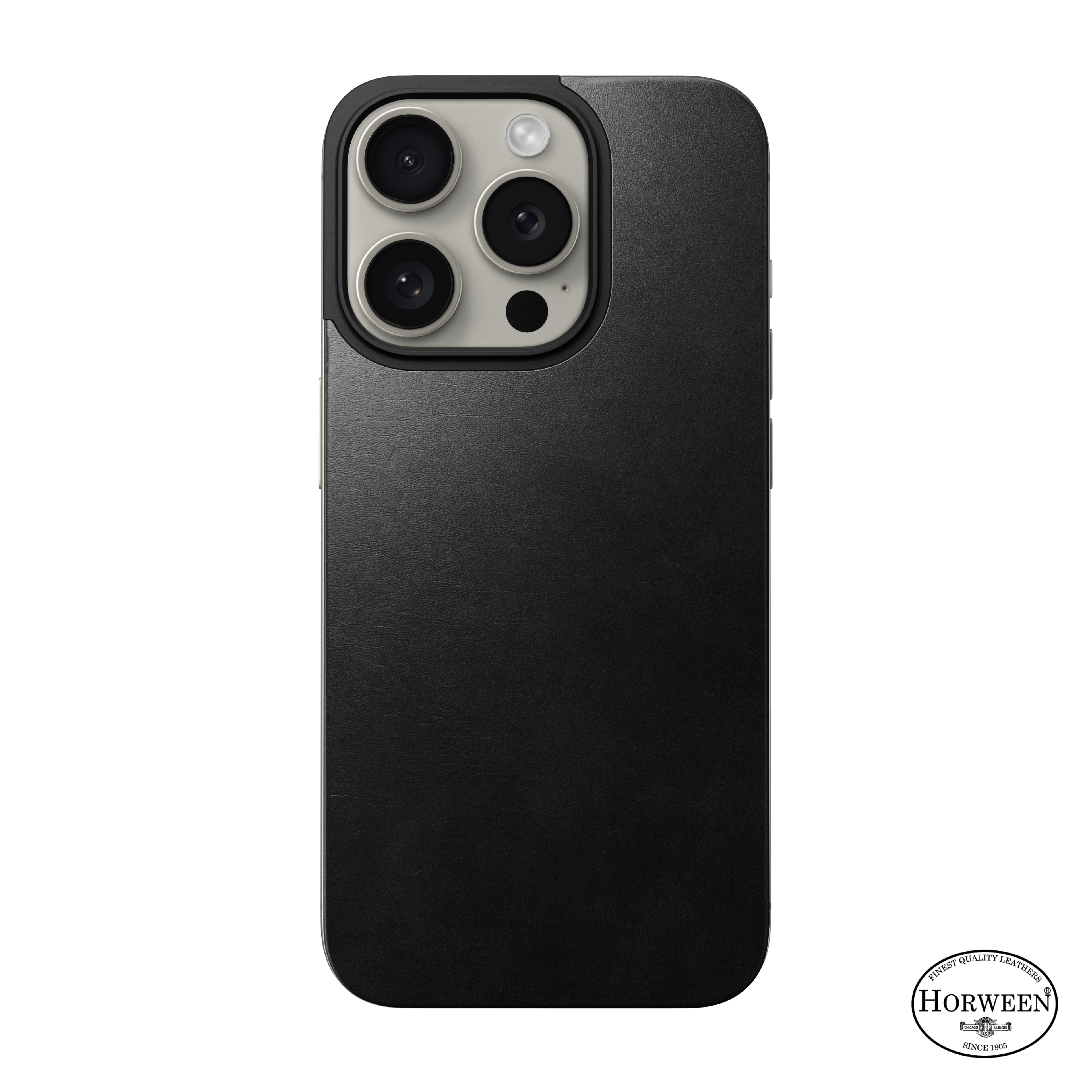 NOMAD iPhone 15 Pro Max bőr hátlap - fekete