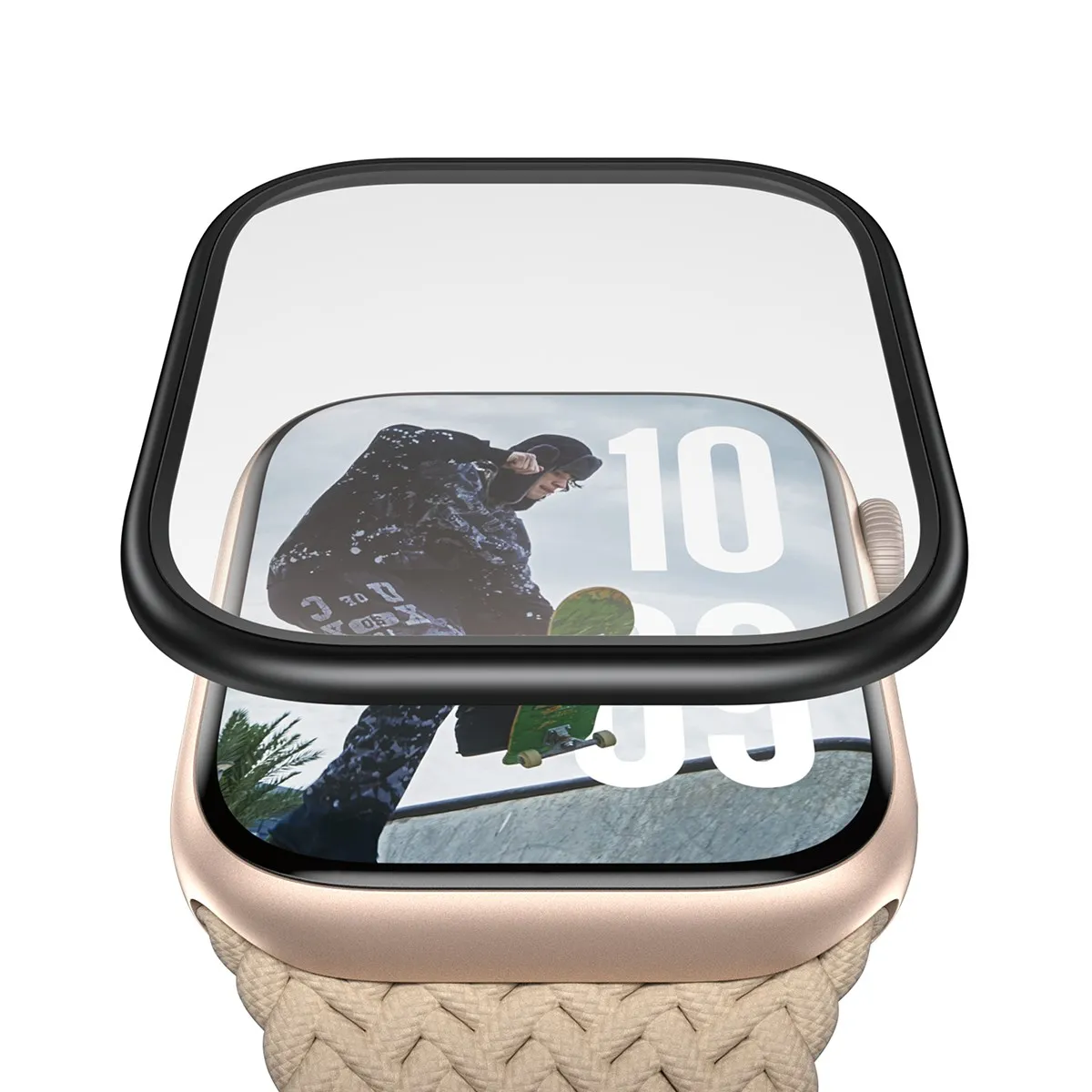 PANZERGLASS Metal Frame Apple Watch 46mm védőtok - fekete