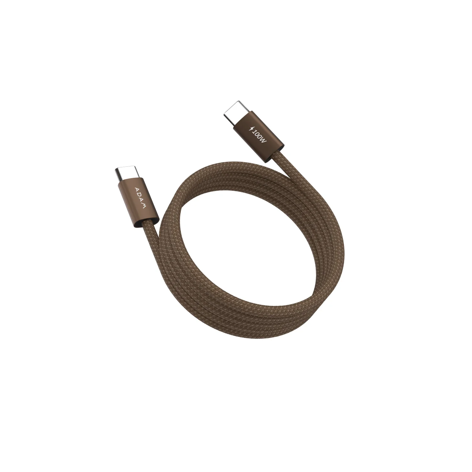 ADAM elements iLinio E100 USB-C mágneses töltőkábel, 100W, 100 cm - barna