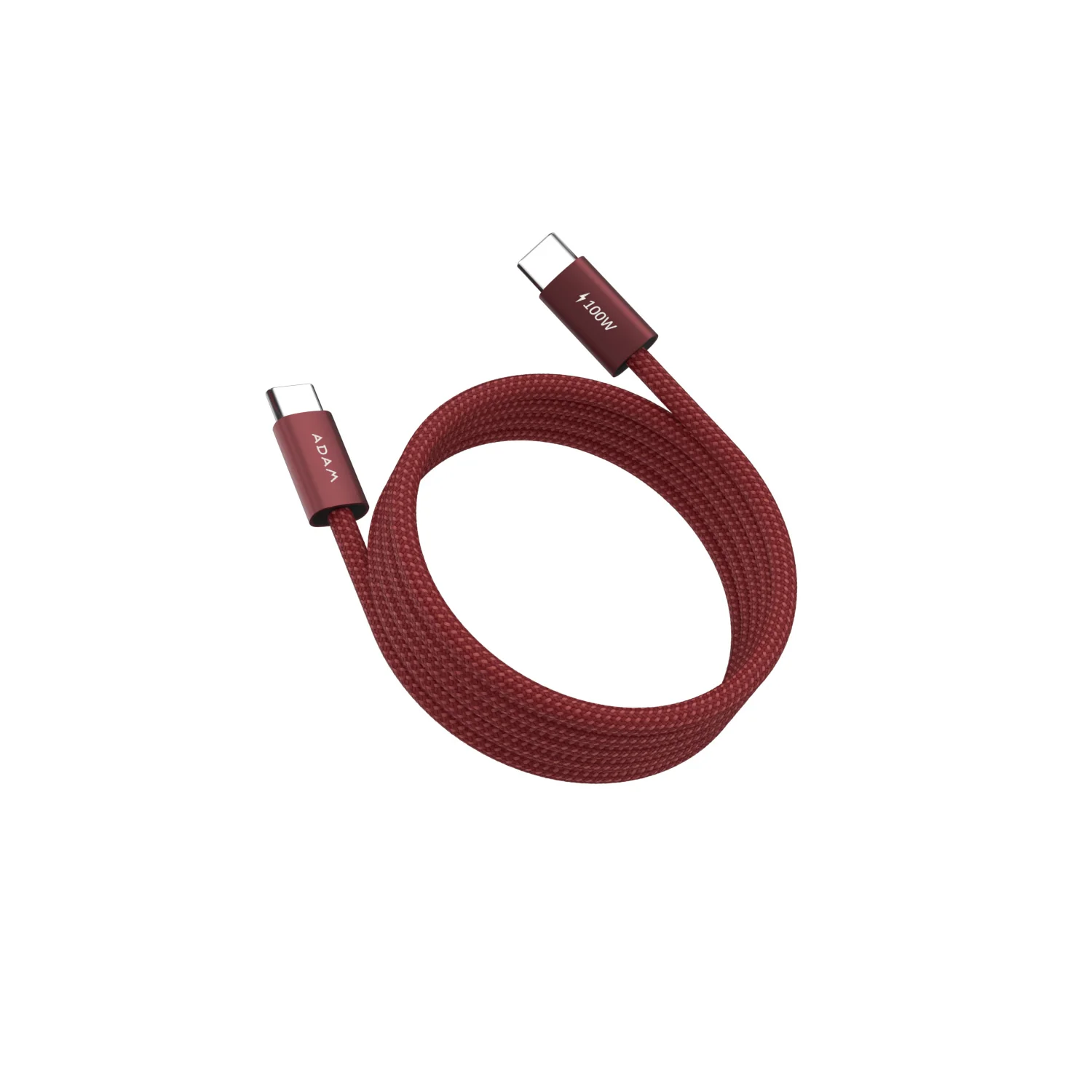 ADAM elements iLinio E100 USB-C mágneses töltőkábel, 100W, 100 cm - piros