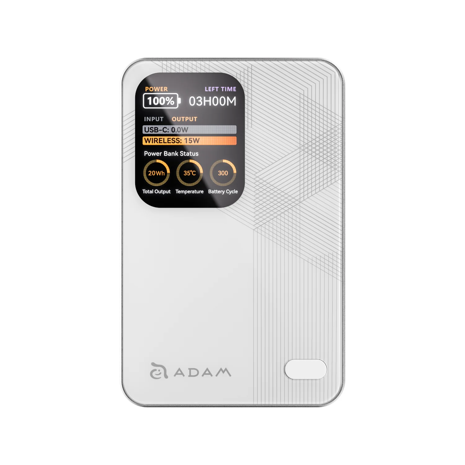 ADAM elements VIONTA M5 5000 mAh mágneses vezeték nélküli powerbank kijelzővel – Biztonság egy pillantással