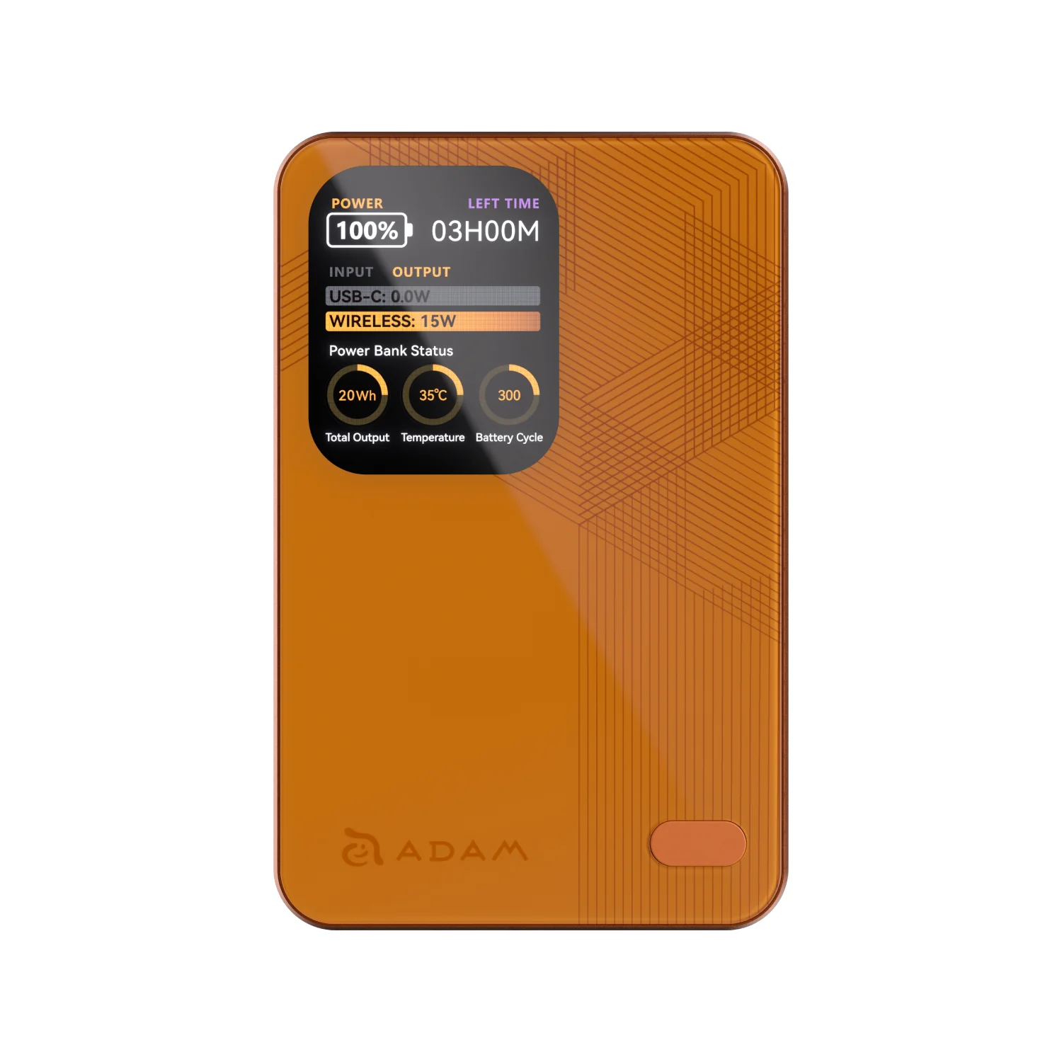 ADAM elements VIONTA M5 5000 mAh mágneses vezeték nélküli powerbank - narancssárga