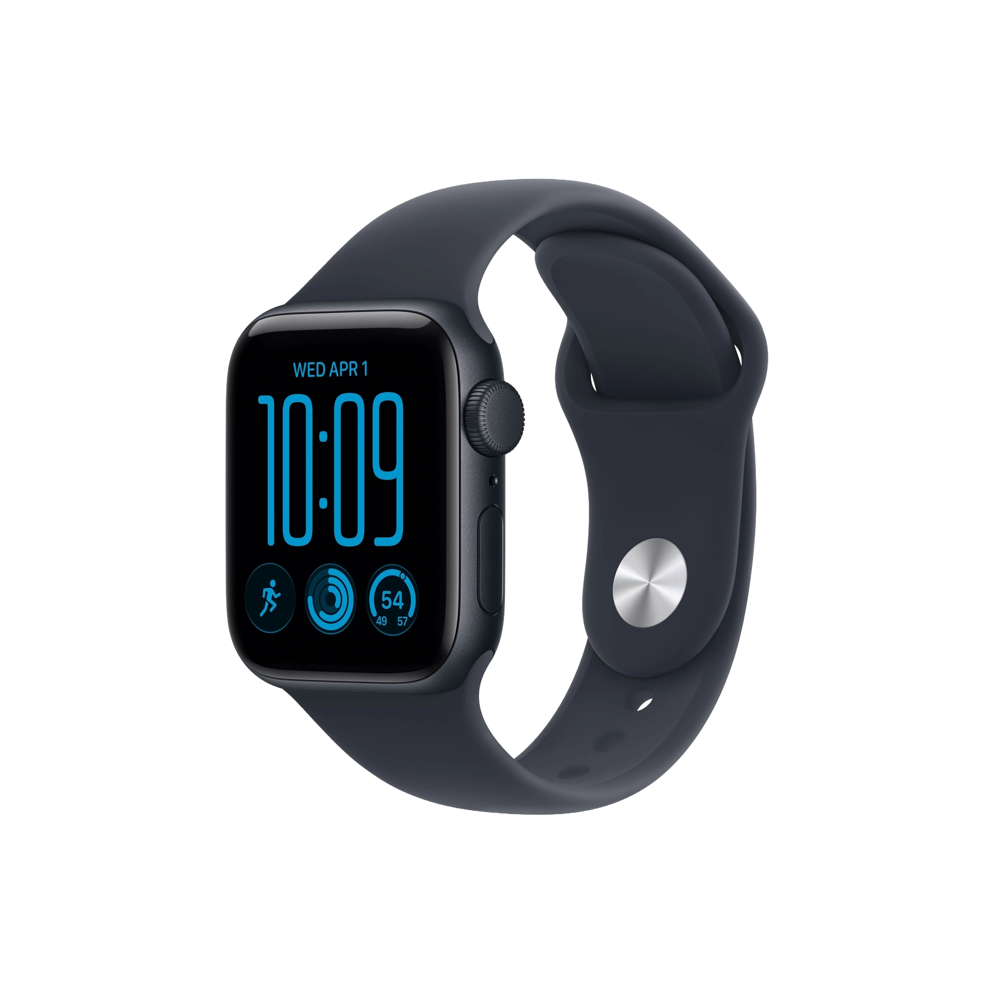 Apple Watch SE 3 GPS 40mm Midnight Aluminium Case with Navy Blue Sport Band - S/M