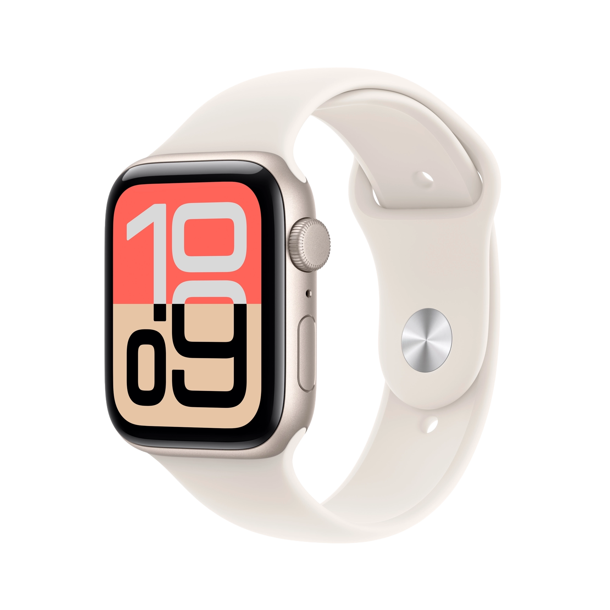Apple Watch SE 3 GPS 40mm Starlight Aluminium Case with Sand Sport Band - M/L