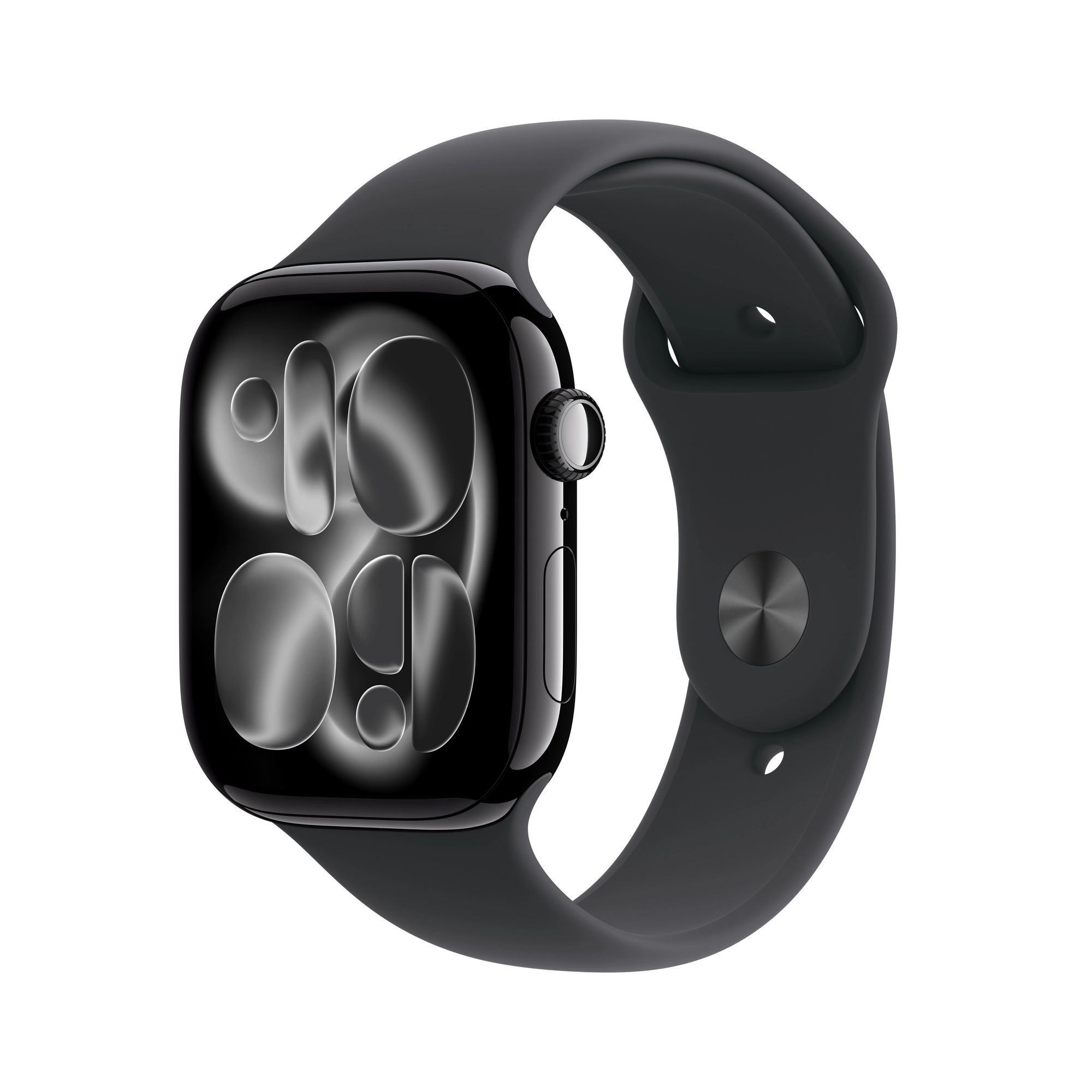Apple Watch Series 11 GPS + Cellular, 42 mm-es kozmoszfekete alumíniumtok, fekete sportszíj – ML