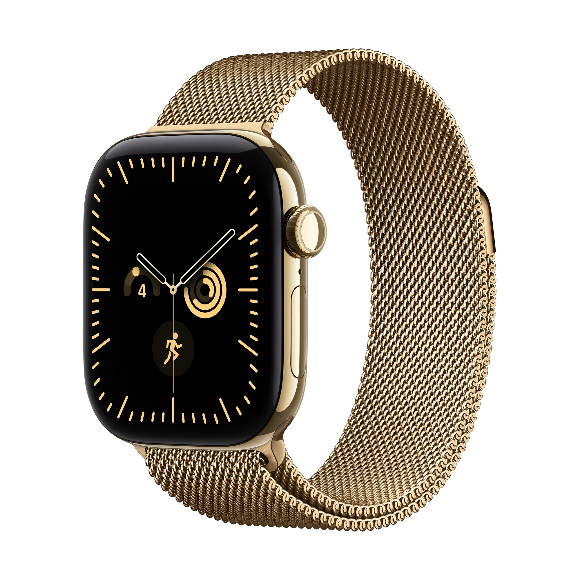 Apple Watch Series 12 GPS + Cell 46mm Radiant Gold Titanium Case Radiant Gold Milanese Loop - M/L