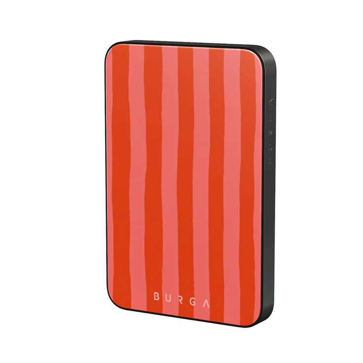 BURGA 5000 mAh vékony MagSafe-kompatibilis powerbank - Pomegranate