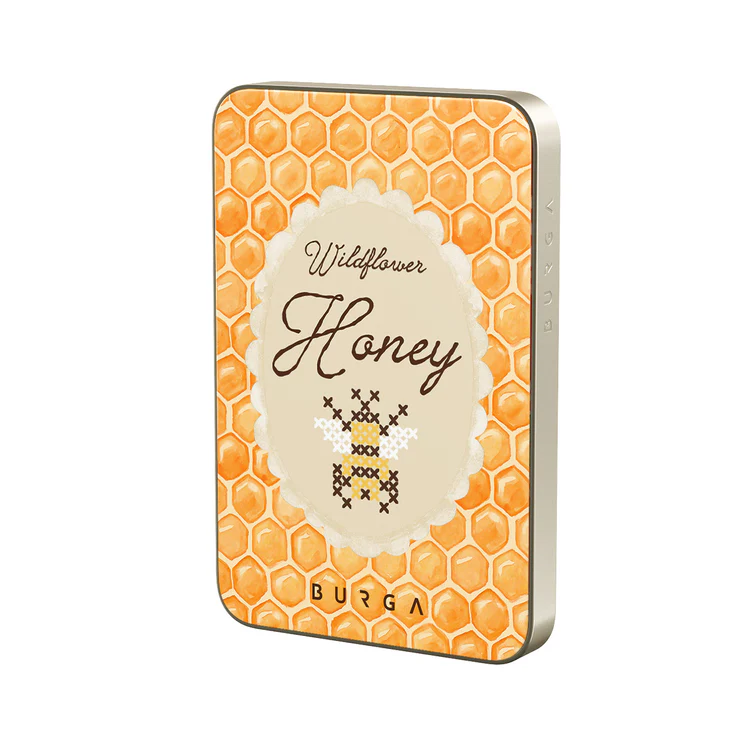 BURGA 5000 mAh vékony MagSafe-kompatibilis powerbank - virágméz