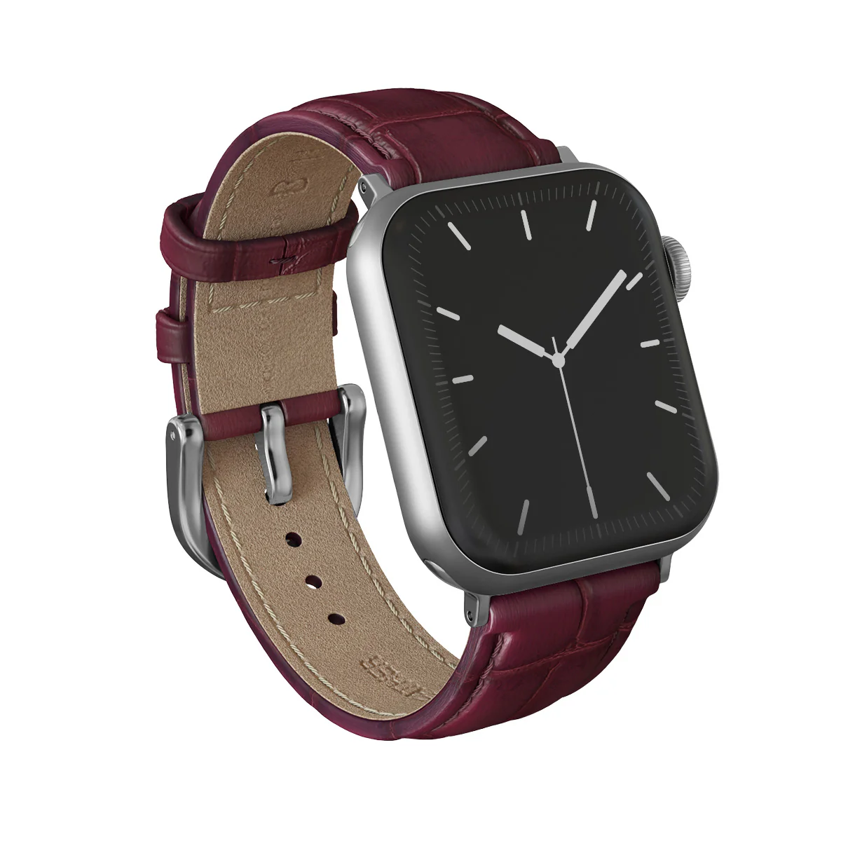 BURGA Apple Watch 45/46mm bőrszíj - burgundi