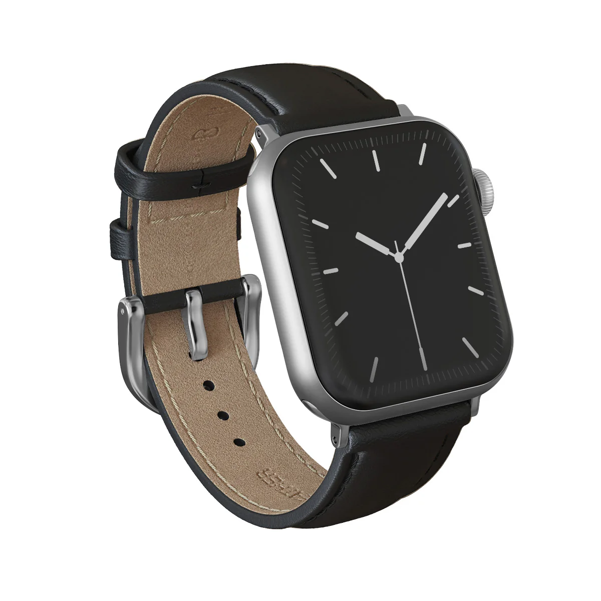 BURGA Apple Watch 45/46mm bőrszíj - fekete