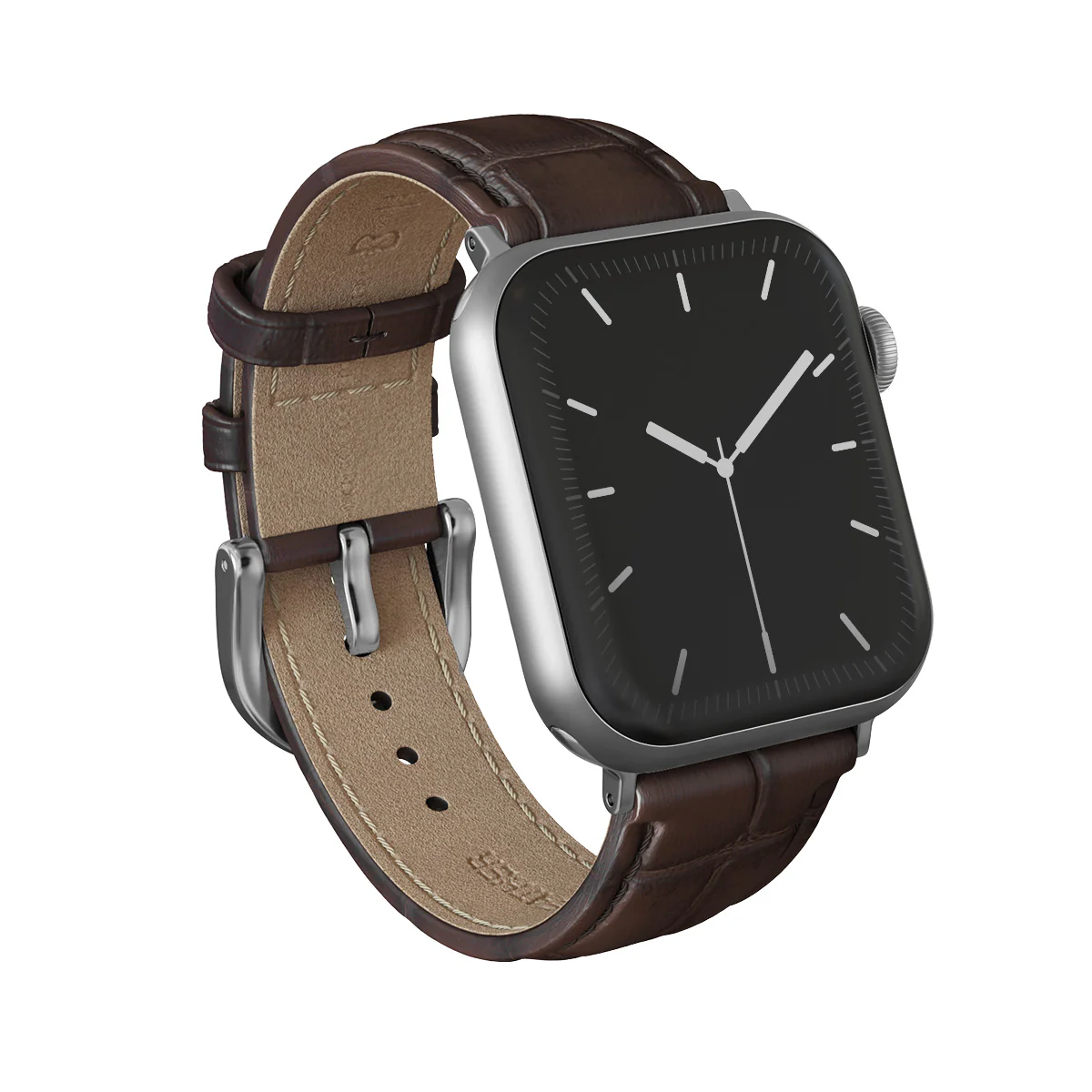 BURGA Apple Watch 45/46mm bőrszíj - sötétbarna