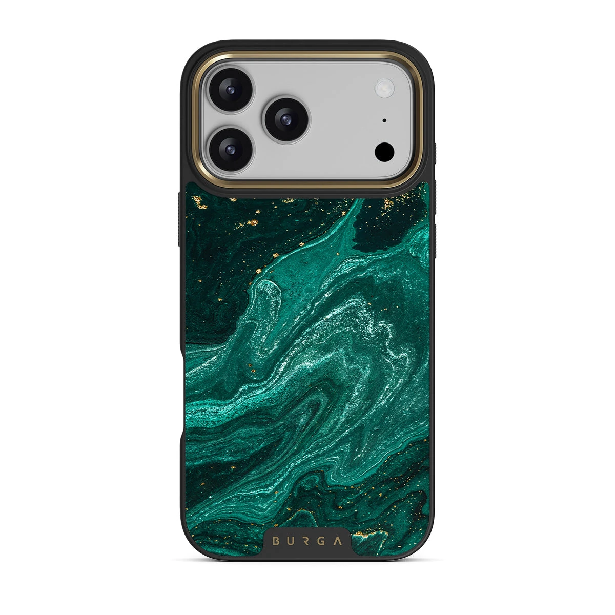 BURGA Elite Gold Ring MagSafe iPhone 18 Pro Max tok - Emerald Pool