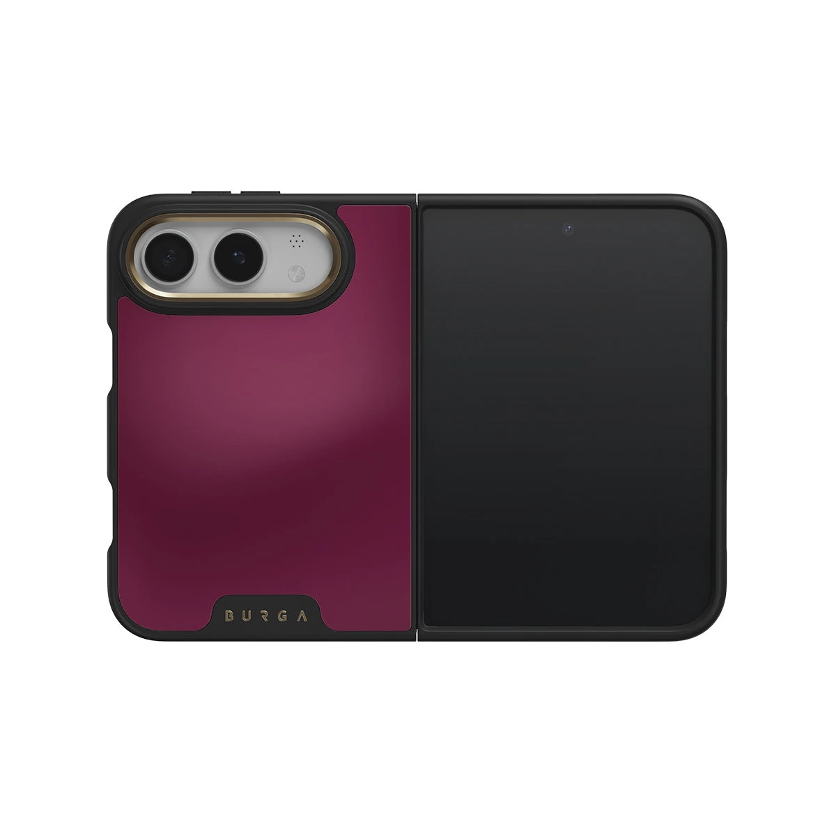 BURGA Elite Gold Ring MagSafe iPhone Duo tok - Dark Cherry