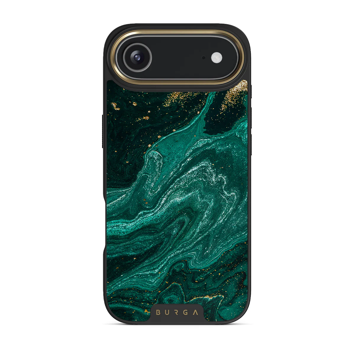 BURGA Elite Gold Ring MagSafe iPhone Air tok - Emerald Pool