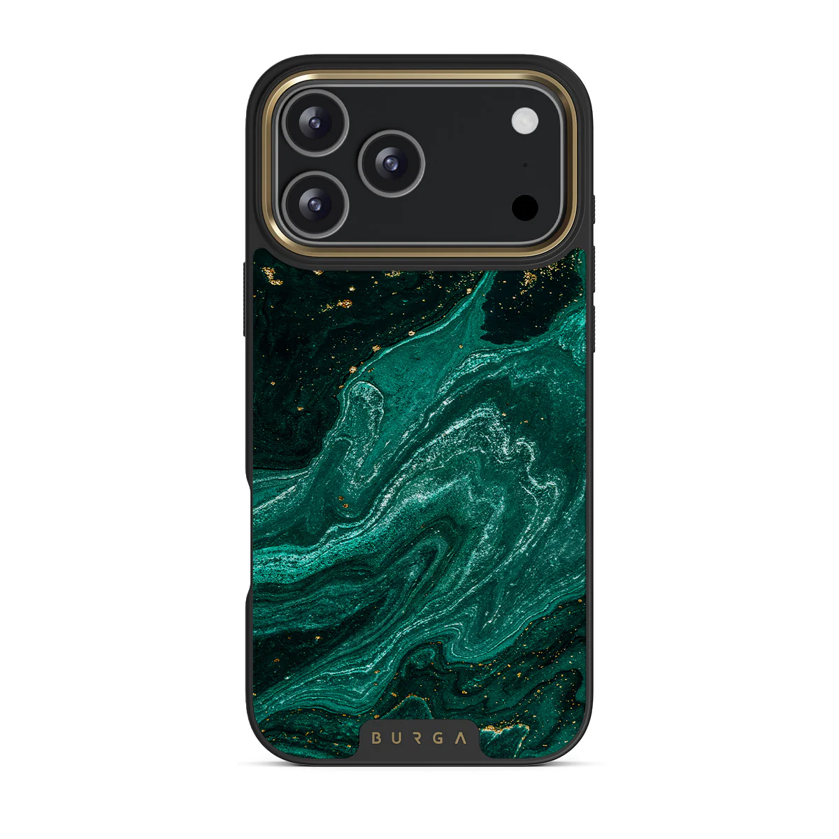 BURGA Elite Gold Ring MagSafe iPhone 17 Pro Max tok - Emerald Pool