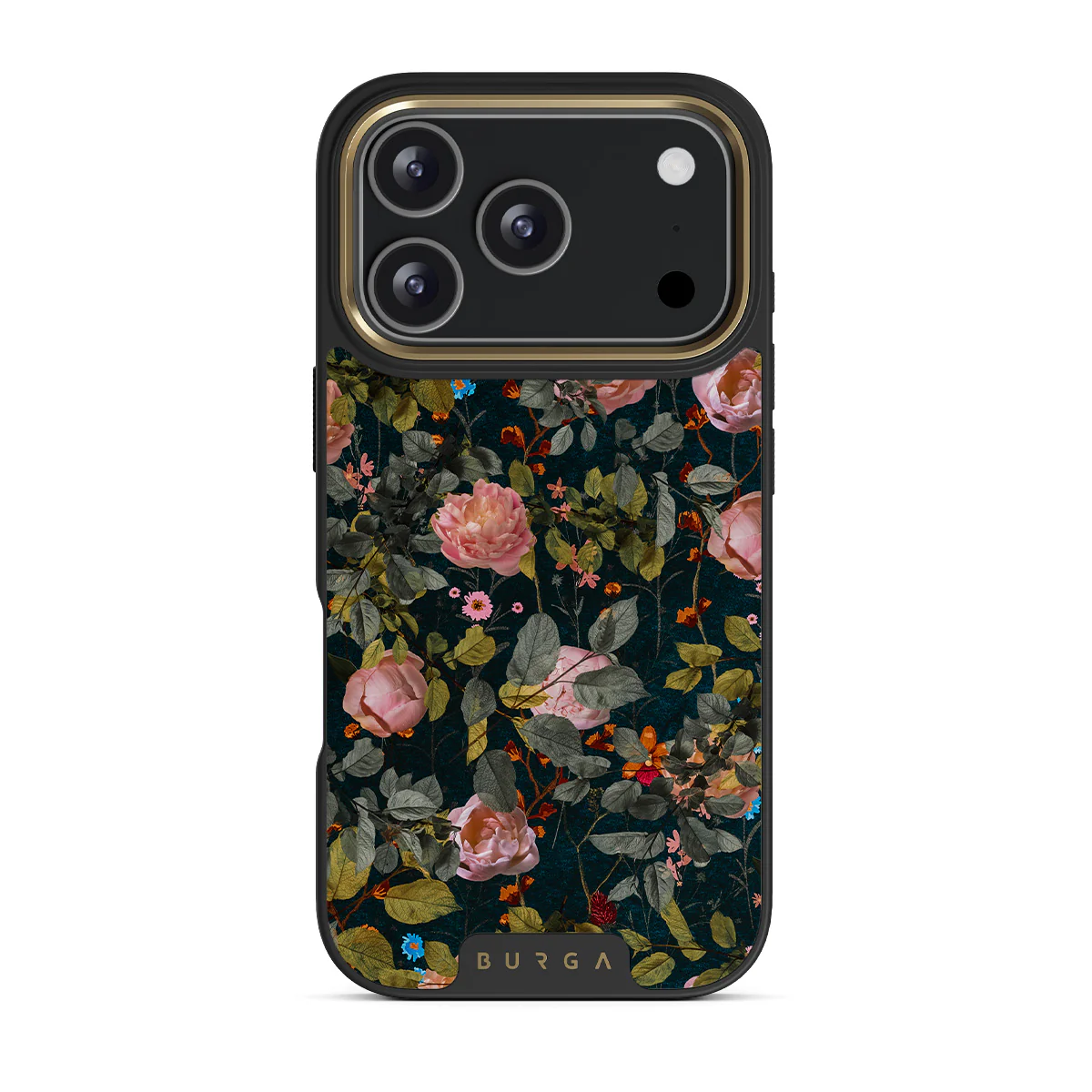 BURGA Elite Gold Ring MagSafe iPhone 17 Pro tok - Bloomy Garden