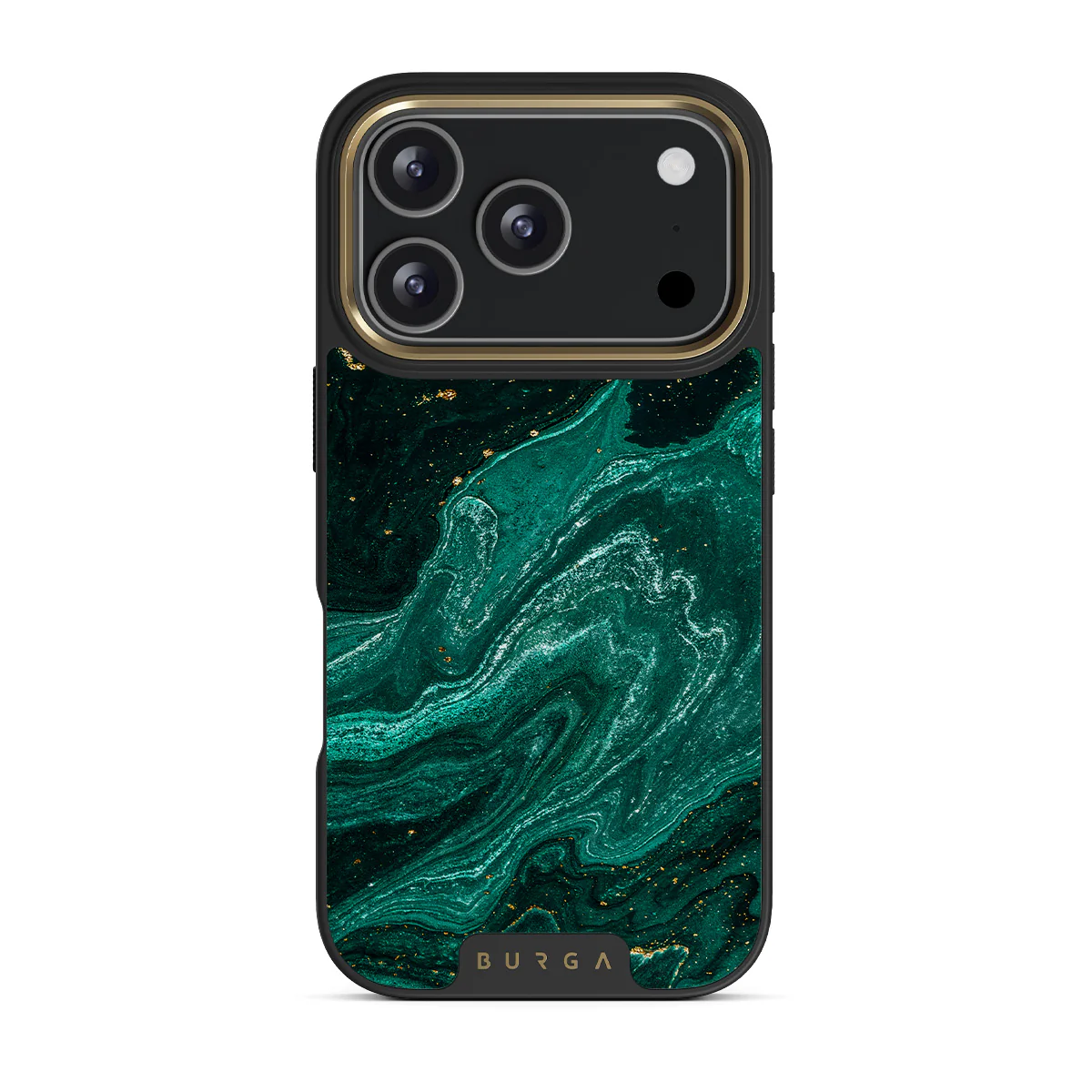 BURGA Elite Gold Ring MagSafe iPhone 17 Pro tok - Emerald Pool