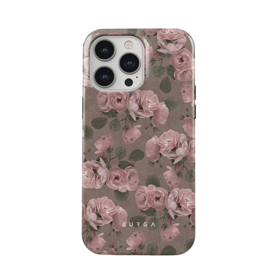 BURGA Tough MagSafe iPhone 15 Pro Max tok - rózsaszín virágok
