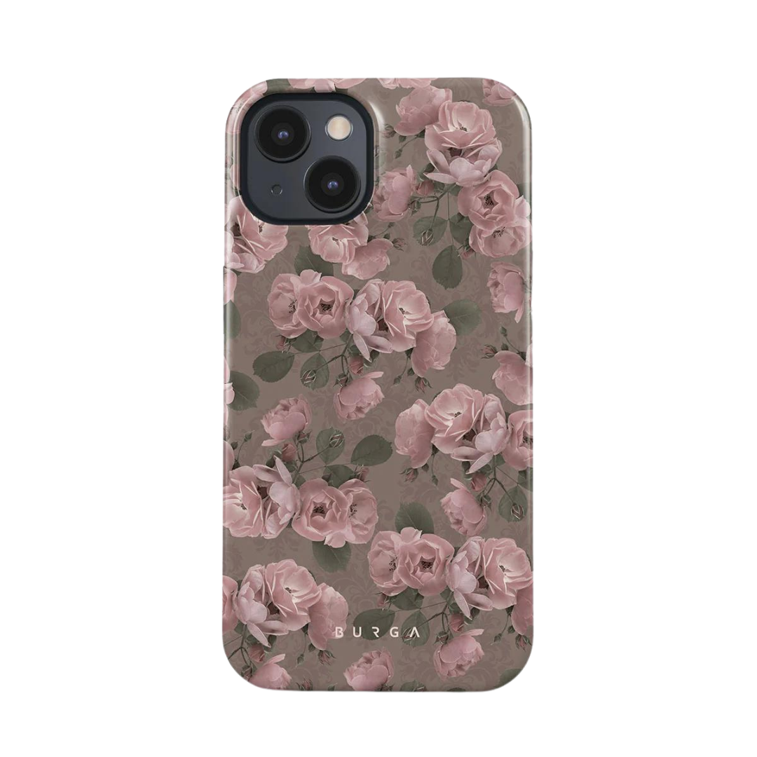 BURGA Tough MagSafe iPhone 15 tok - rózsaszín virágok