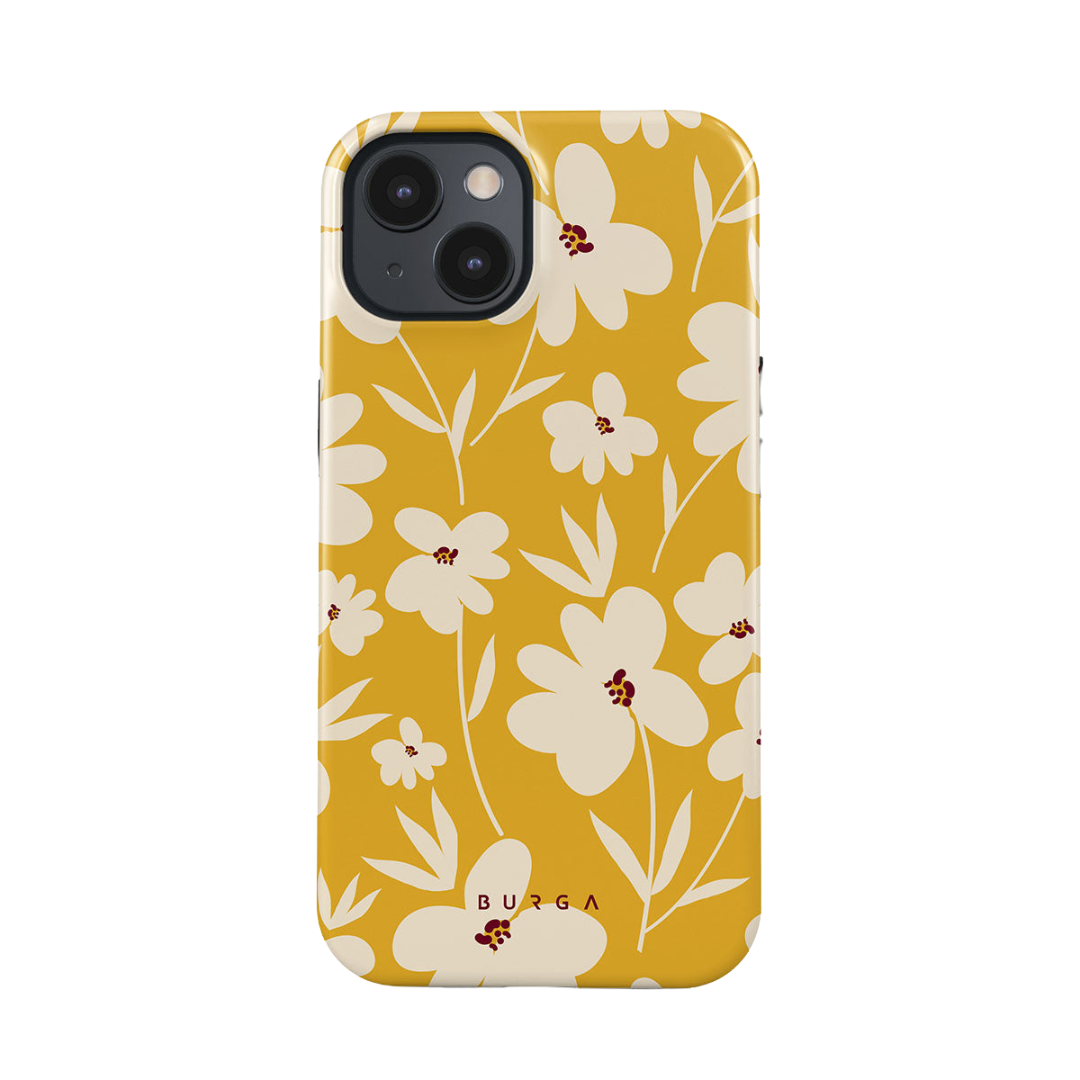 BURGA Tough MagSafe iPhone 15 tok - sárga virágok 