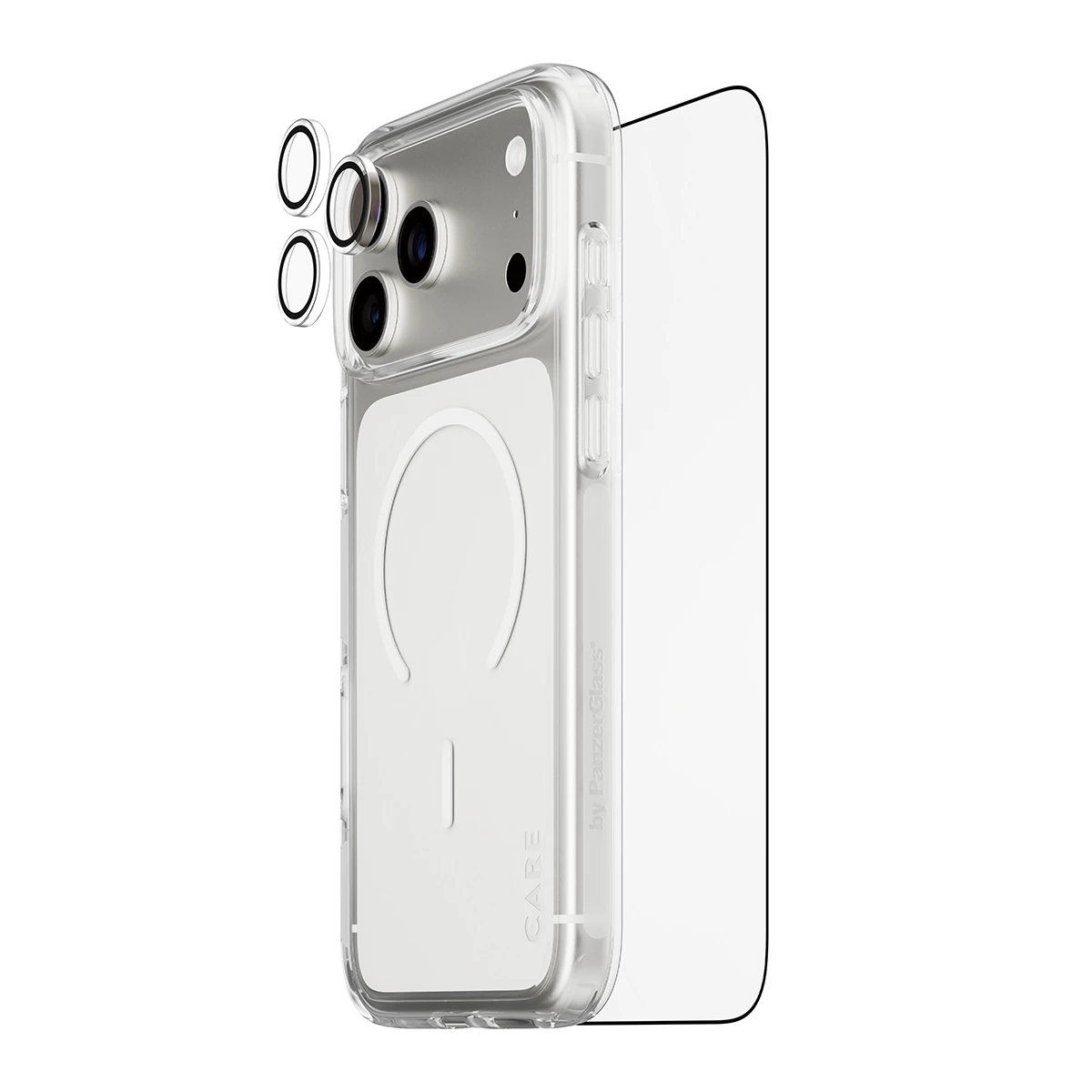 CARE by PanzerGlass Flagship iPhone 18 Pro Max 3 az 1-ben tok, fólia és kameralencse-védő