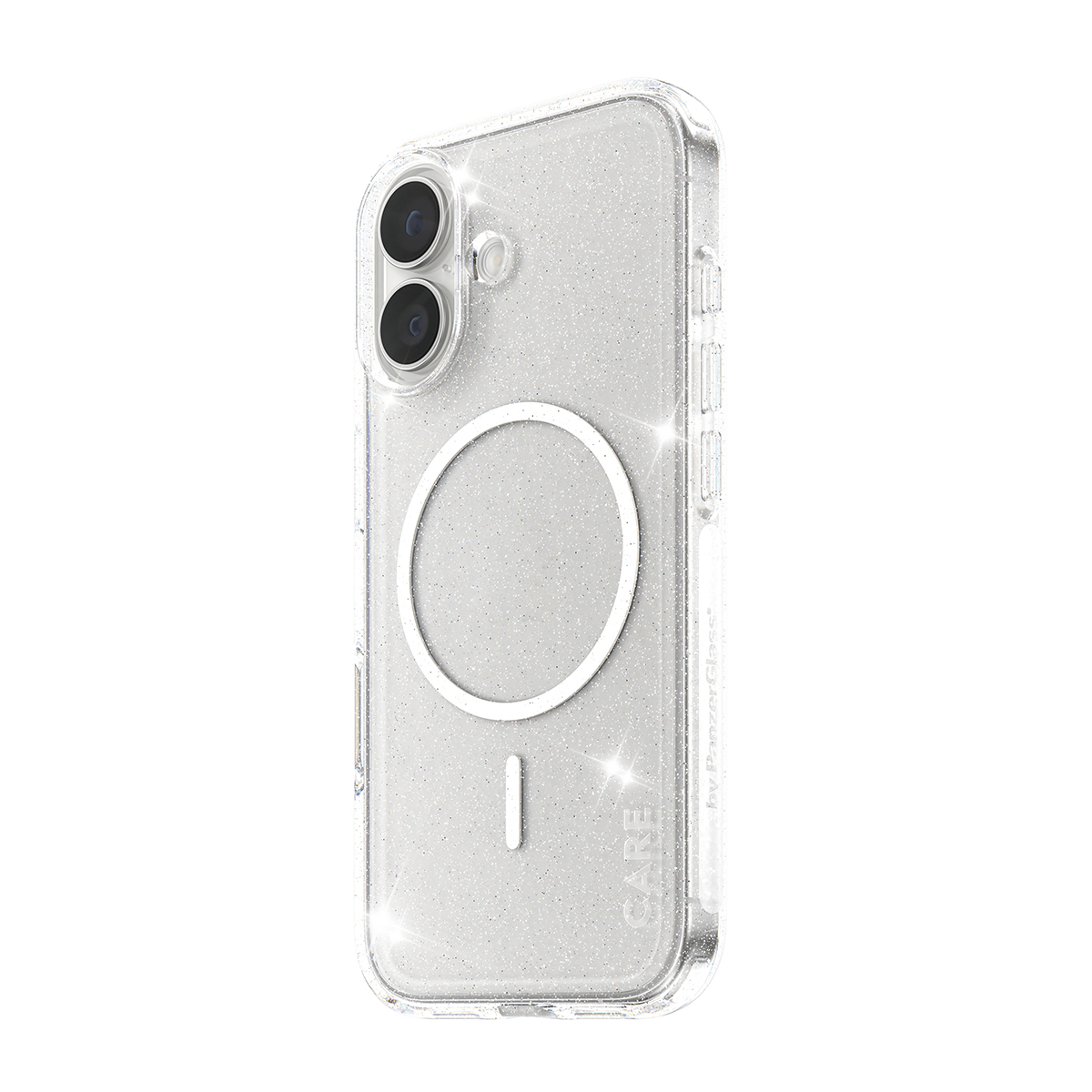 CARE by PanzerGlass Urban Explorer iPhone 17 MagSafe tok - csillogós áttetsző