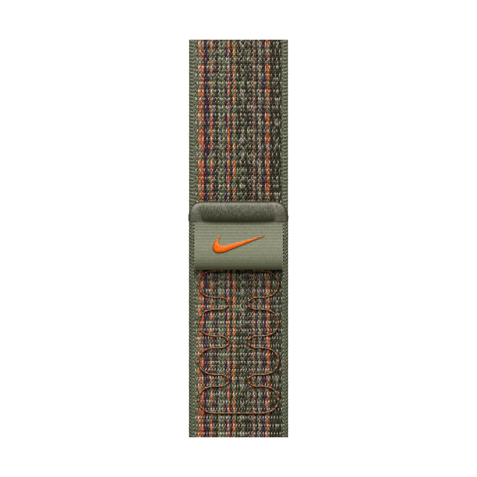 APPLE Watch 45mm-es Nike sportpánt - sötét mamutfenyőzöld-narancs