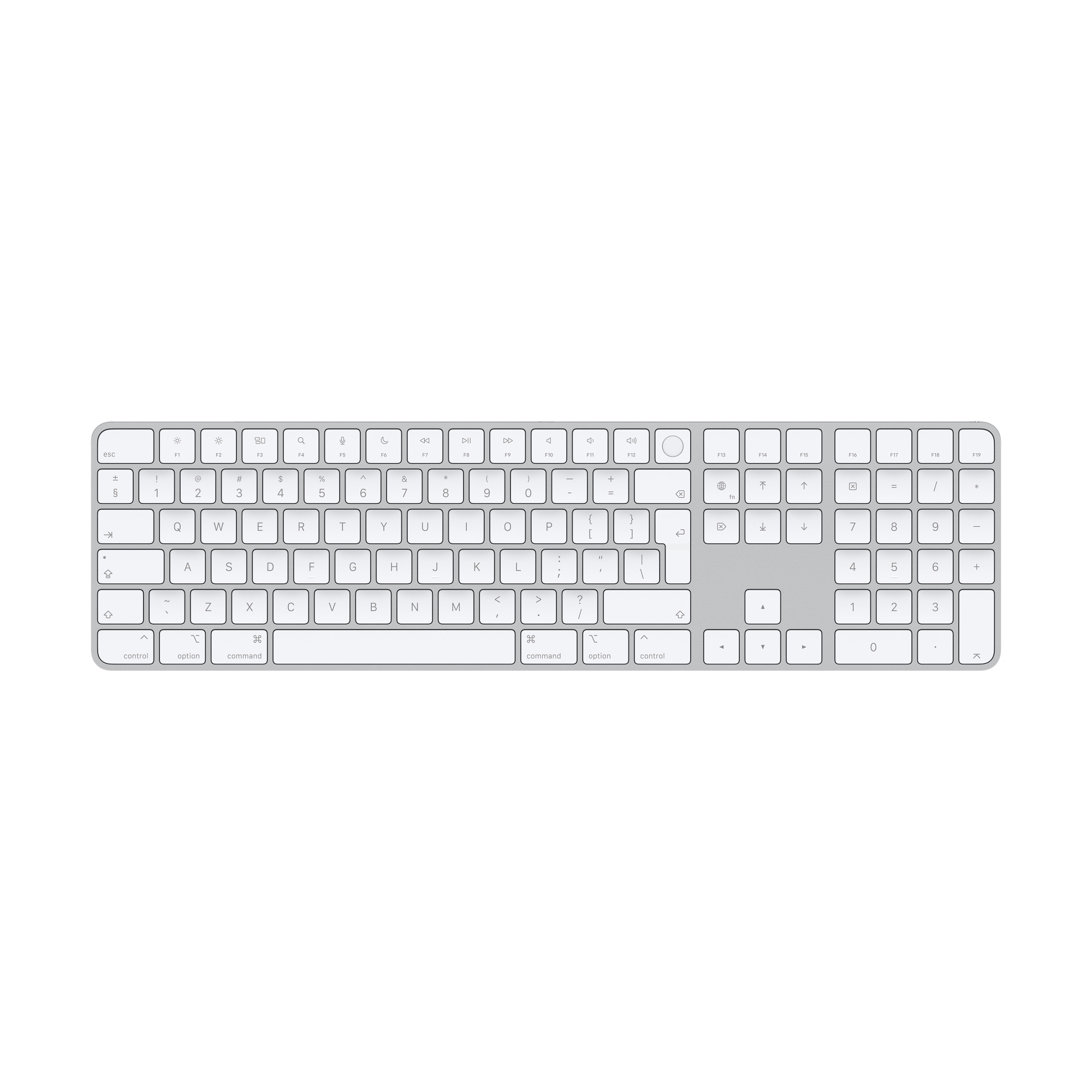 APPLE Magic Keyboard Touch ID-val és számbillentyűzettel Apple chipes Machez - fehér