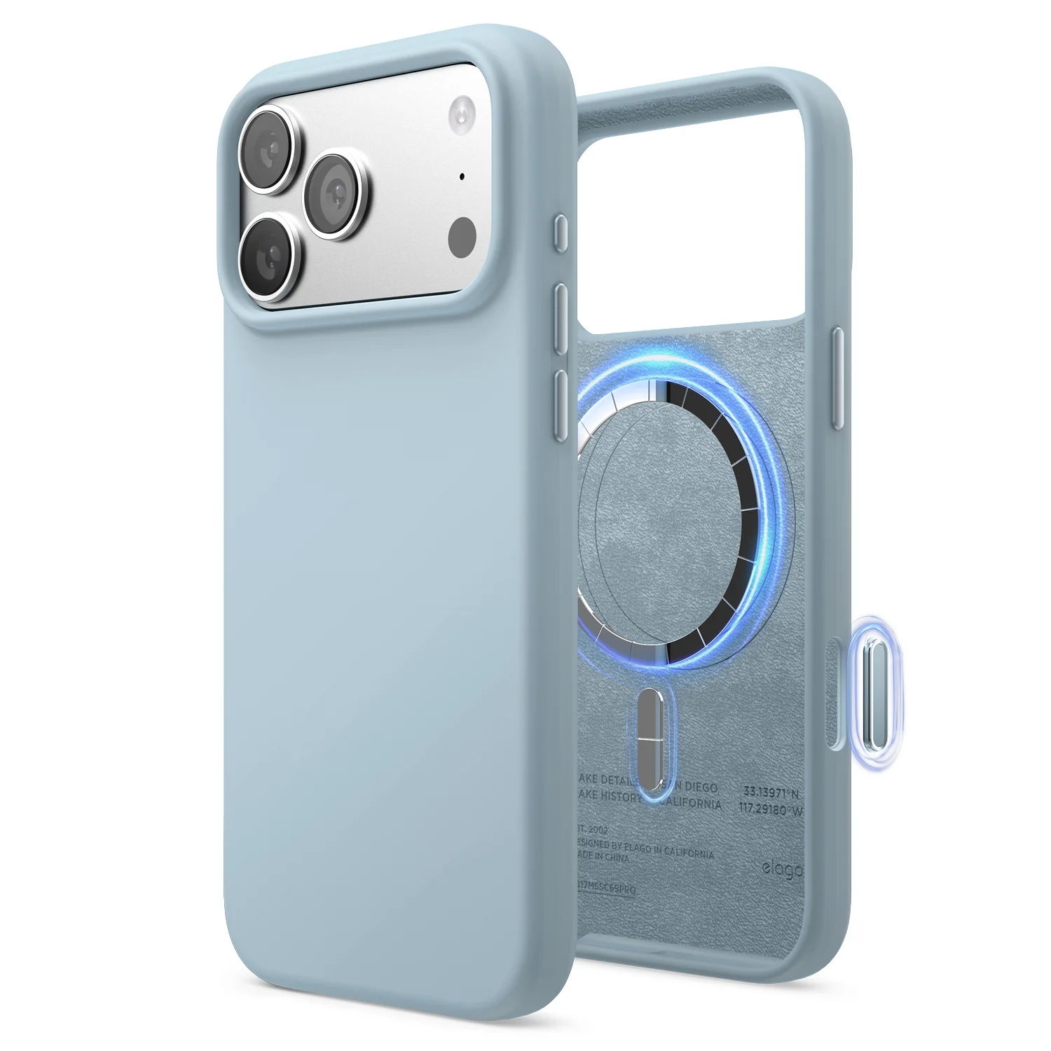 elago MagSafe-kompatibilis iPhone 18/17 Pro Max szilikontok - égkék