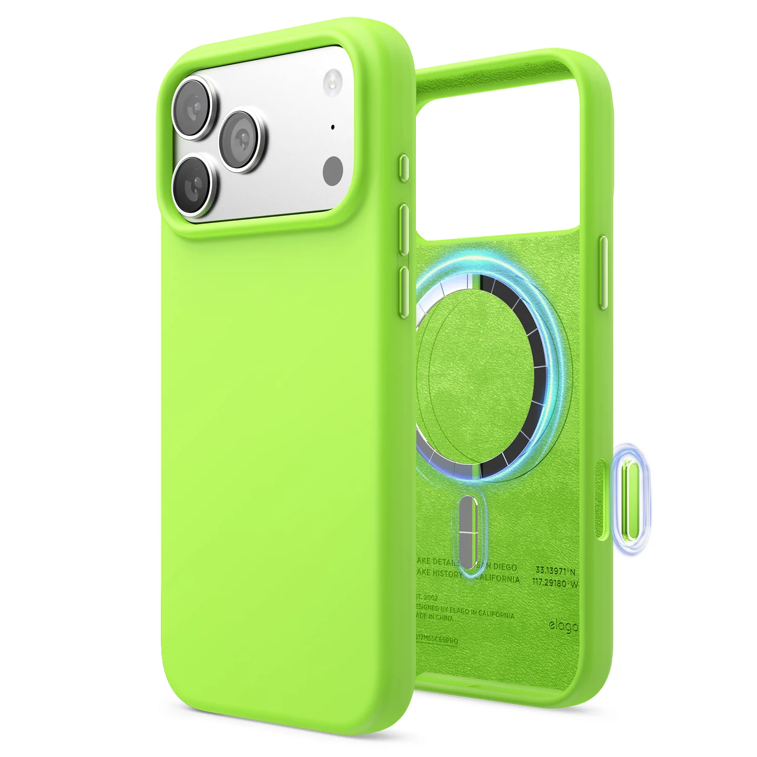 elago MagSafe-kompatibilis iPhone 18/17 Pro Max szilikontok - limezöld