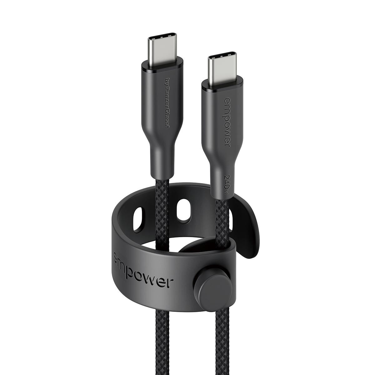 empower by PanzerGlass 240W USB-C 2m-es töltőkábel - asztrofekete