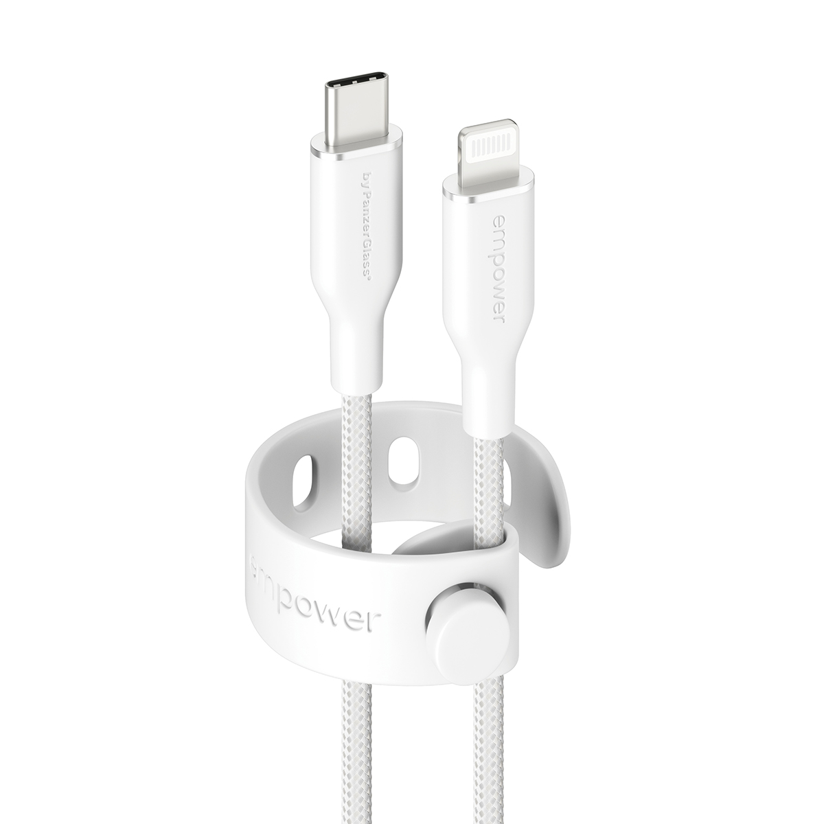 empower by PanzerGlass 60W USB-C 1.2m-es töltőkábel - ezüst fehér