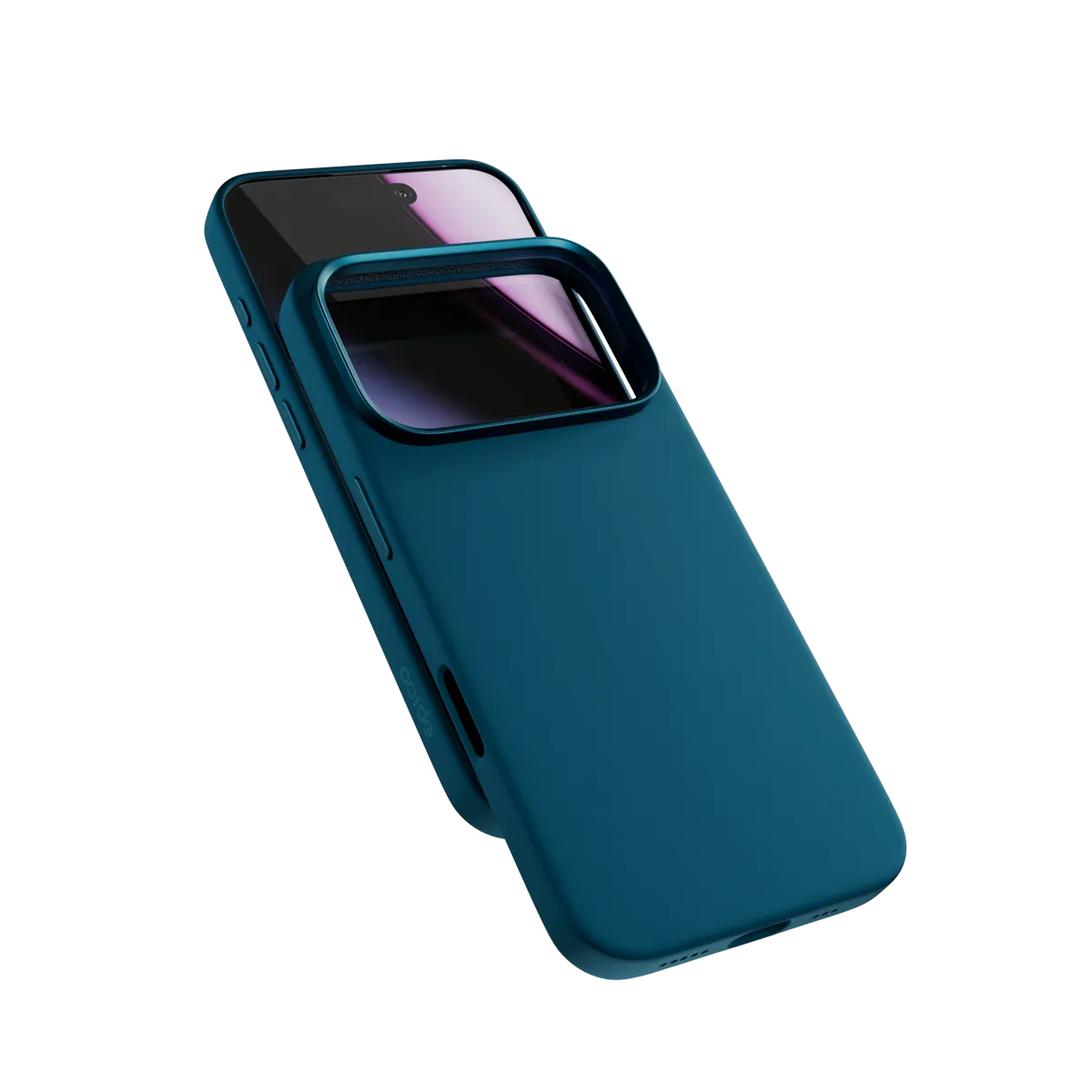 epico iPhone 17 Pro Max szilikon MagSafe tok - olajkék