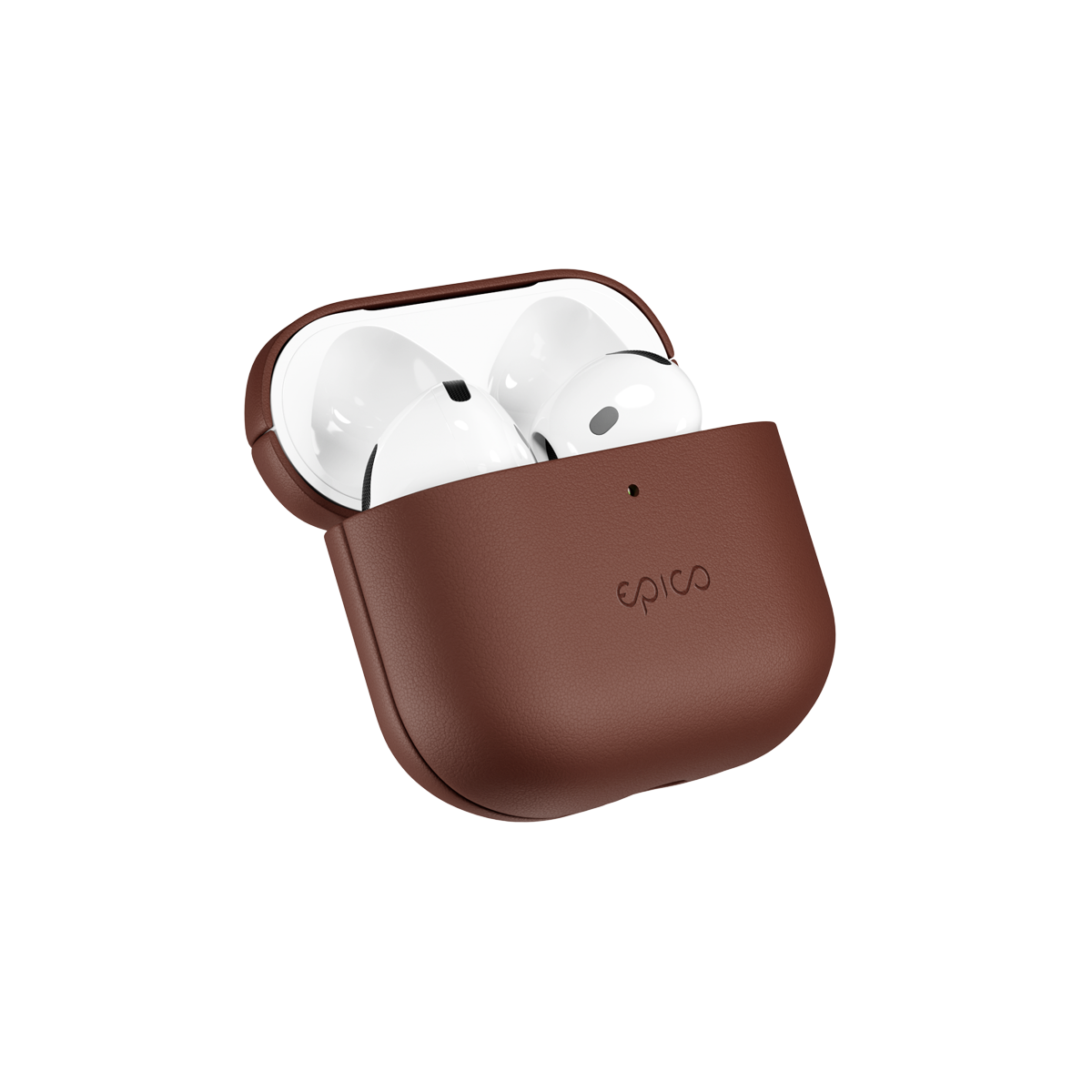 EPICO AirPods 4 bőrtok - barna