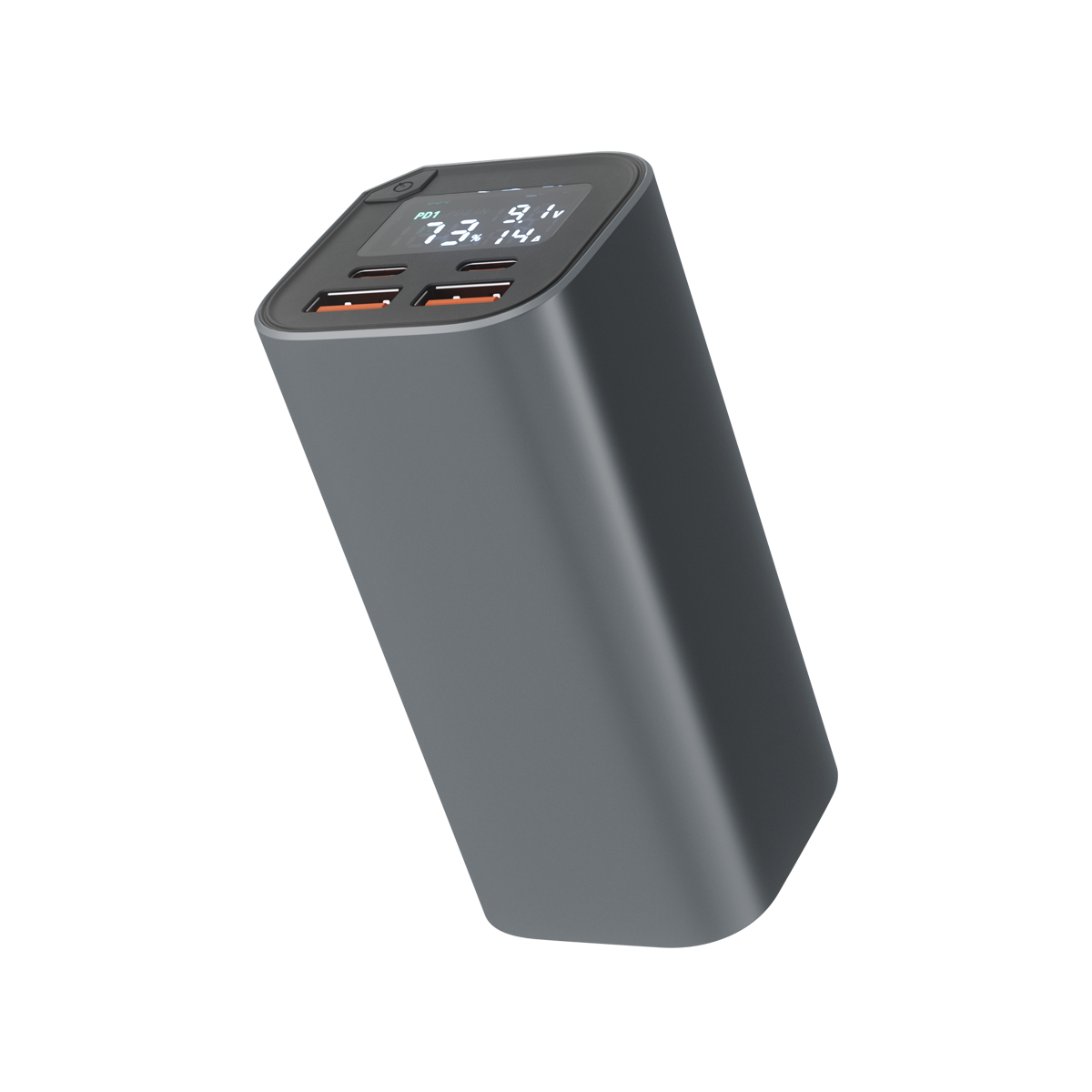 epico aluminium 20 000mAh PD 100W powerbank - sötétszürke