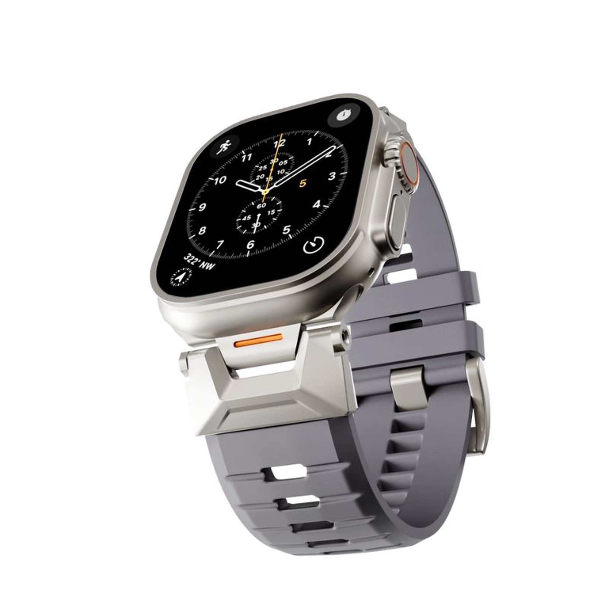 epico FKM Rubber Pro sport Apple Watch szíj 42/44/45/46/49mm - szürke