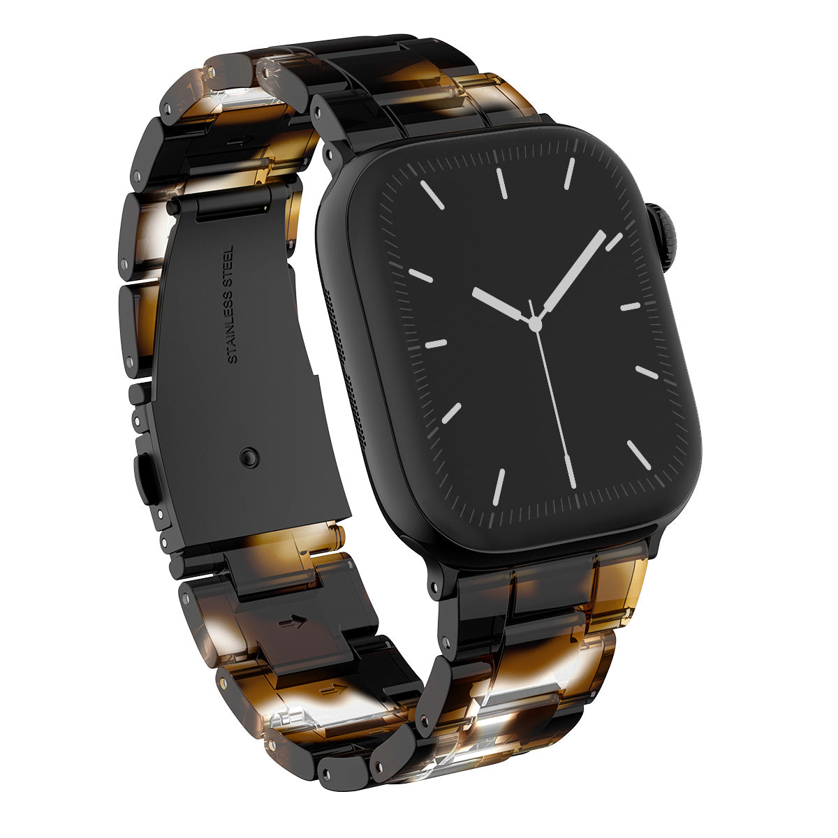 BURGA Apple Watch 38/40/41mm acetát szíj - aranyszín (fekete szerkezet)