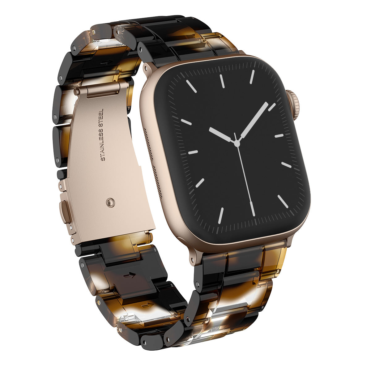 BURGA Apple Watch 38/40/41mm acetát szíj - aranyszín (rózsaarany szerkezet)