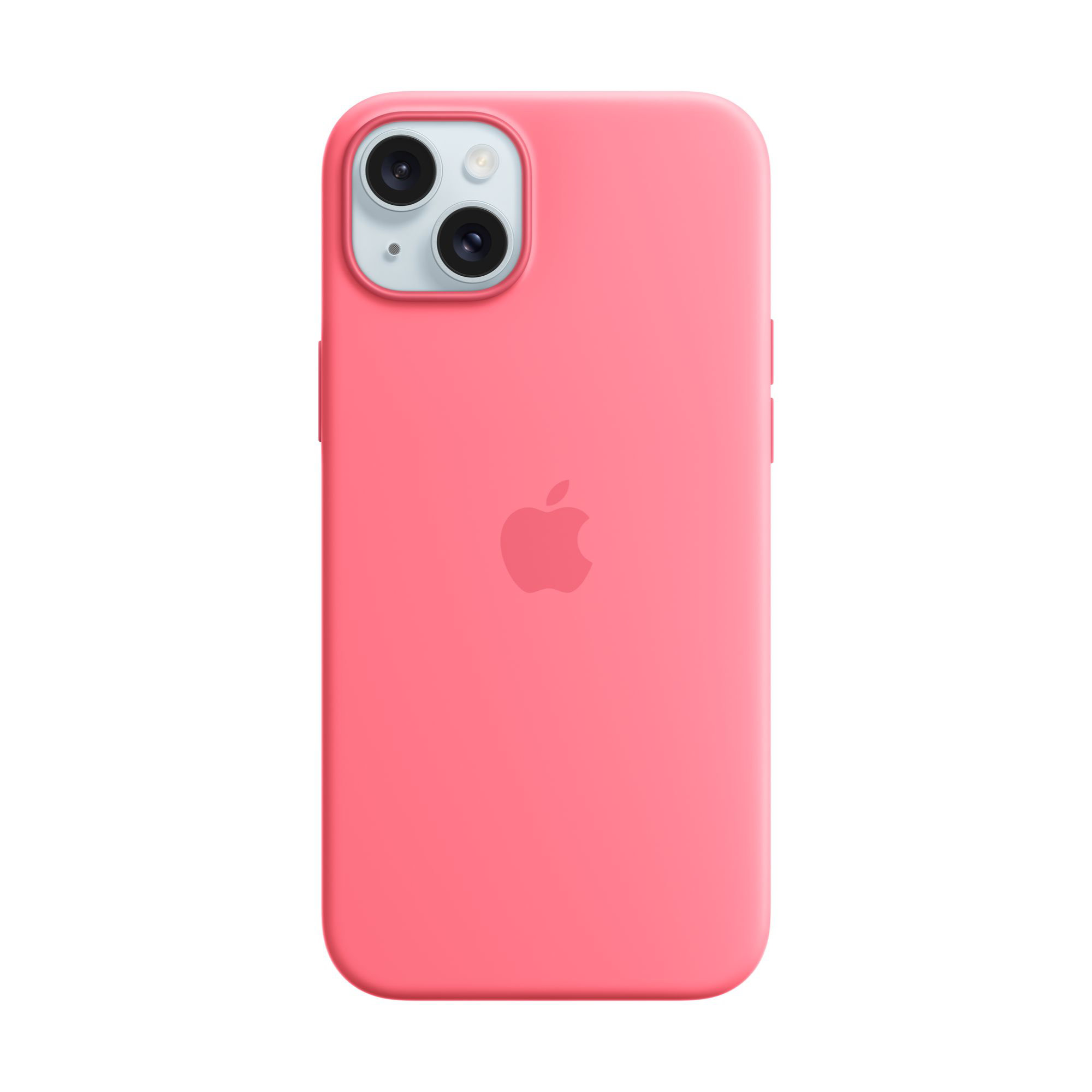 MagSafe-rögzítésű iPhone 15 Plus-szilikontok  - rózsaszín (szezonális)