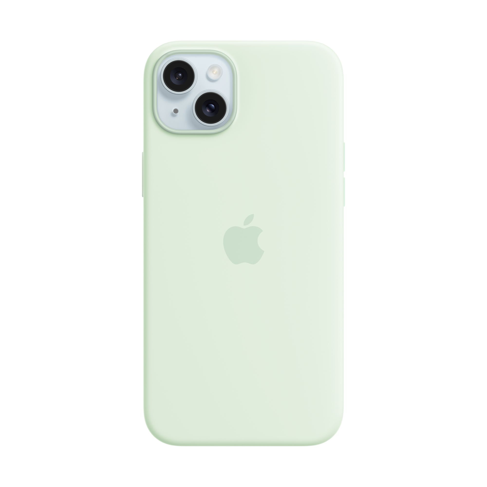 MagSafe-rögzítésű iPhone 15 Plus-szilikontok  - világos menta (szezonális)
