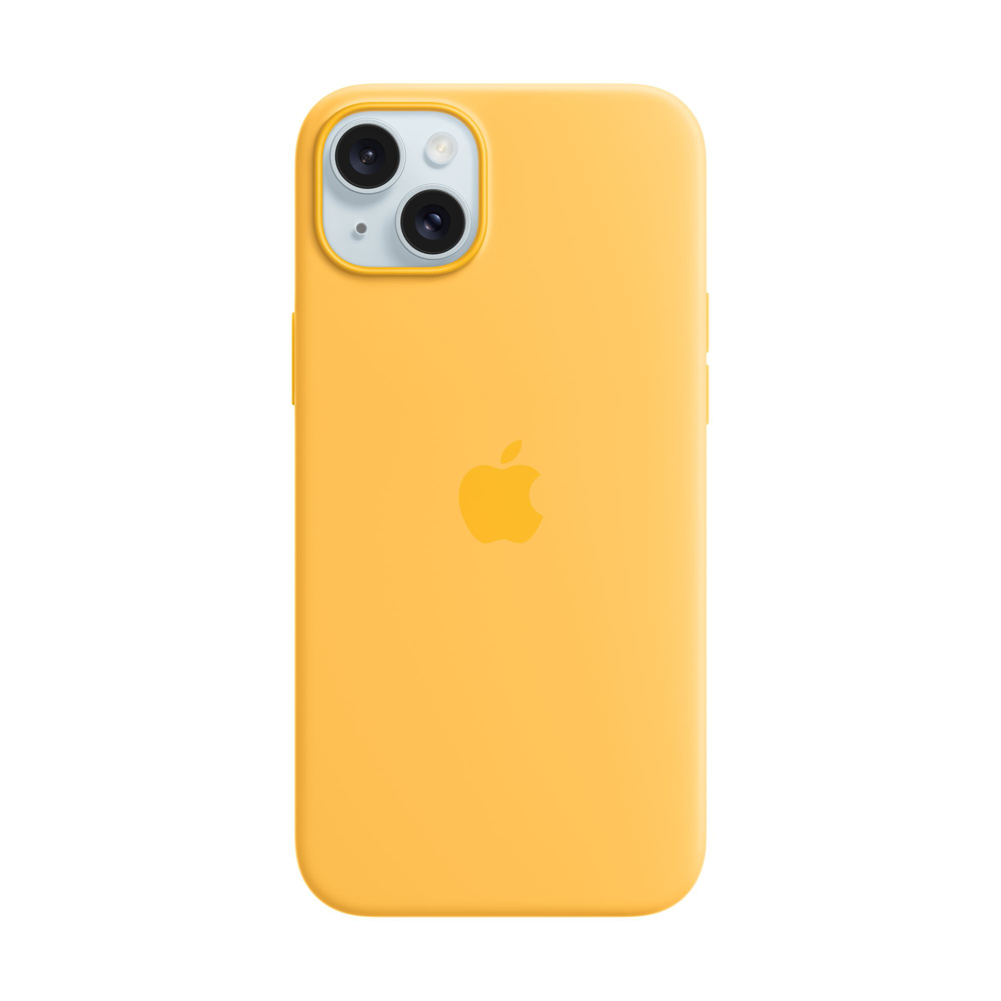 MagSafe-rögzítésű iPhone 15 Plus-szilikontok  - napsárga (szezonális)