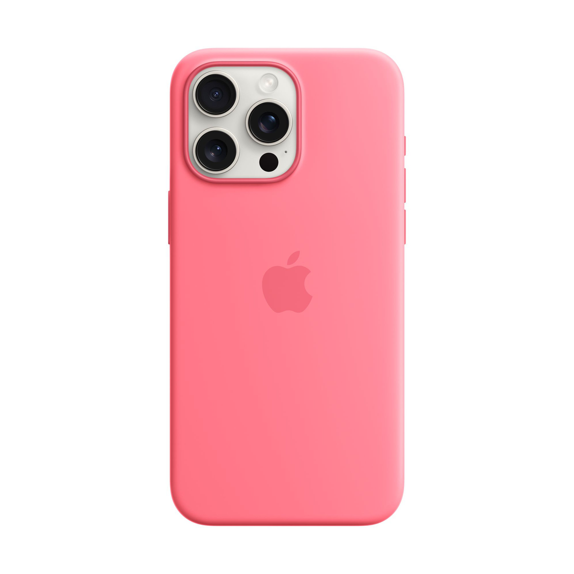MagSafe-rögzítésű iPhone 15 Pro Max-szilikontok  - rózsaszín (szezonális)