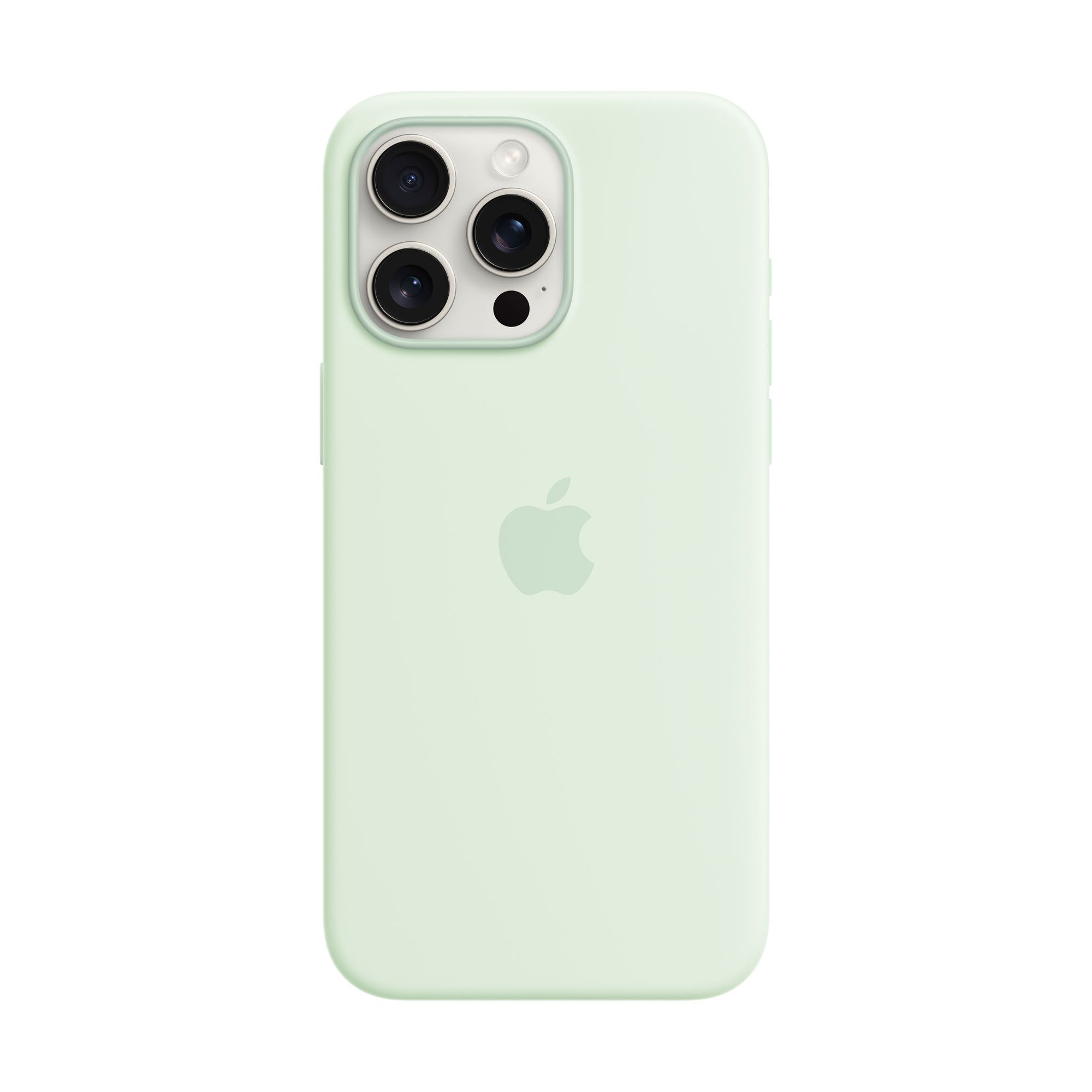 MagSafe-rögzítésű iPhone 15 Pro Max-szilikontok  - világos menta (szezonális)