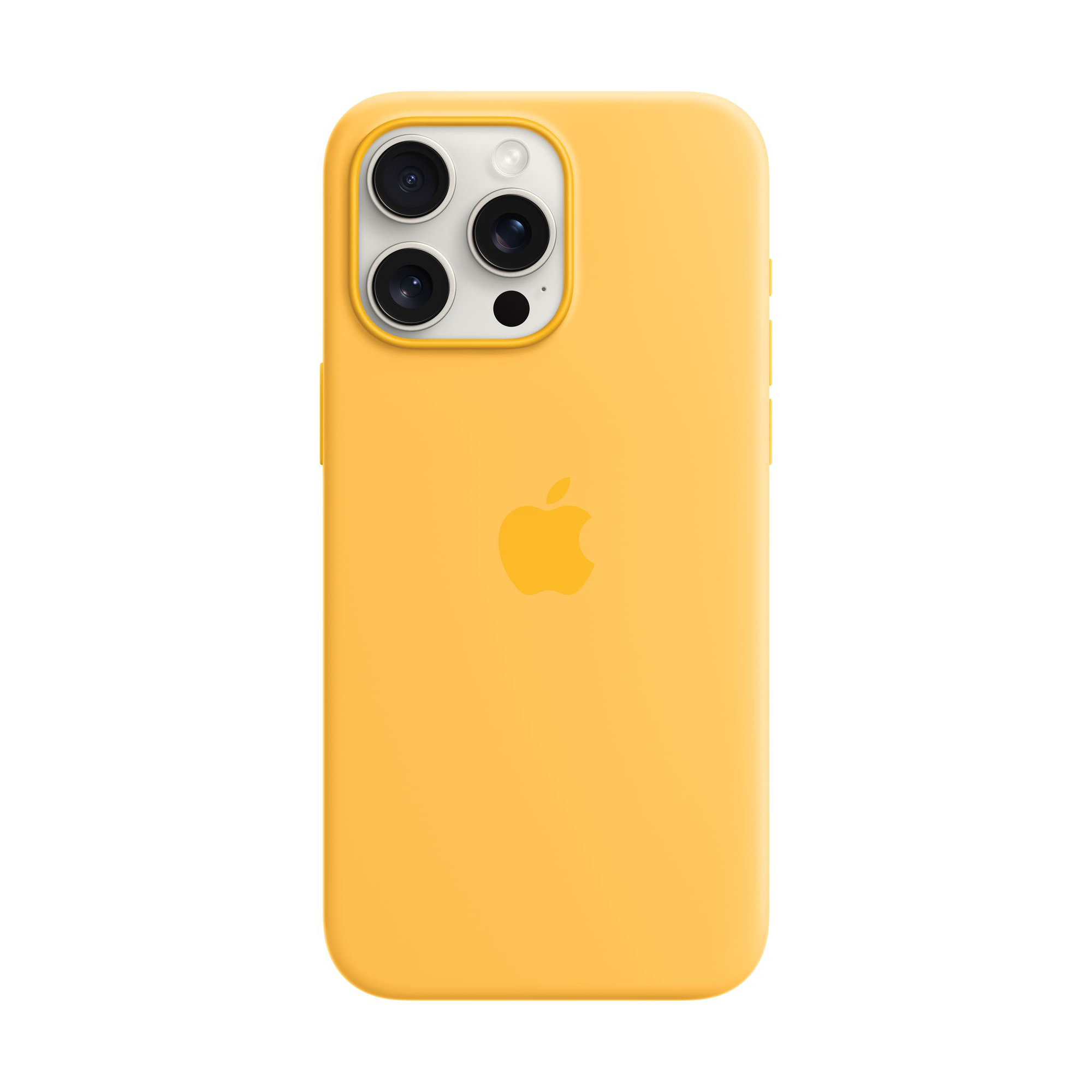 MagSafe-rögzítésű iPhone 15 Pro Max-szilikontok  - napsárga (szezonális)